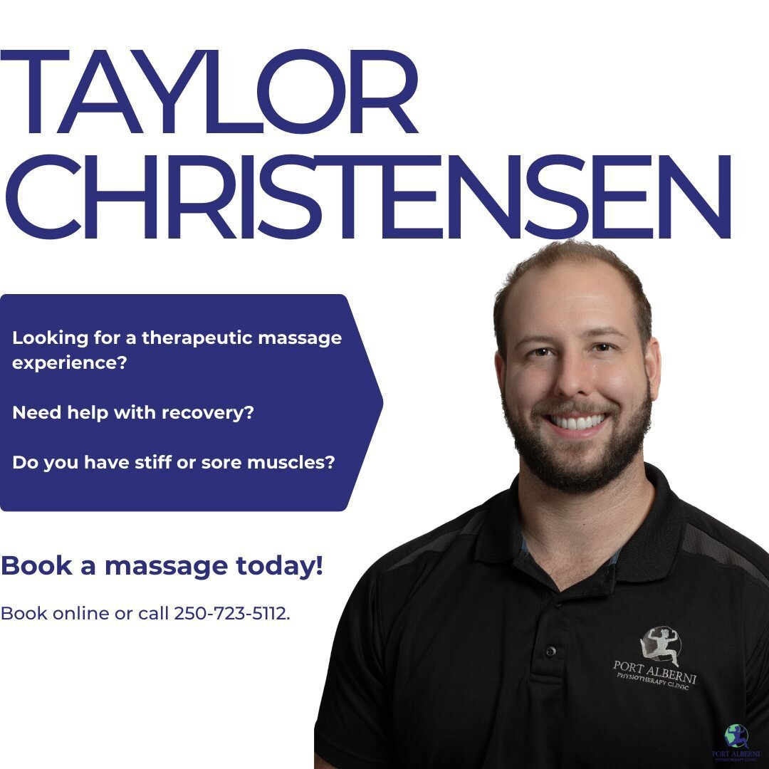 Looking for a therapeutic massage experience in the Alberni Valley? 

Taylor Christensen, uses a variety of manual therapy techniques and home-care strategies to reduce muscle tension, promote relaxation, and aid in recovery. 

He's also knowledgeabl