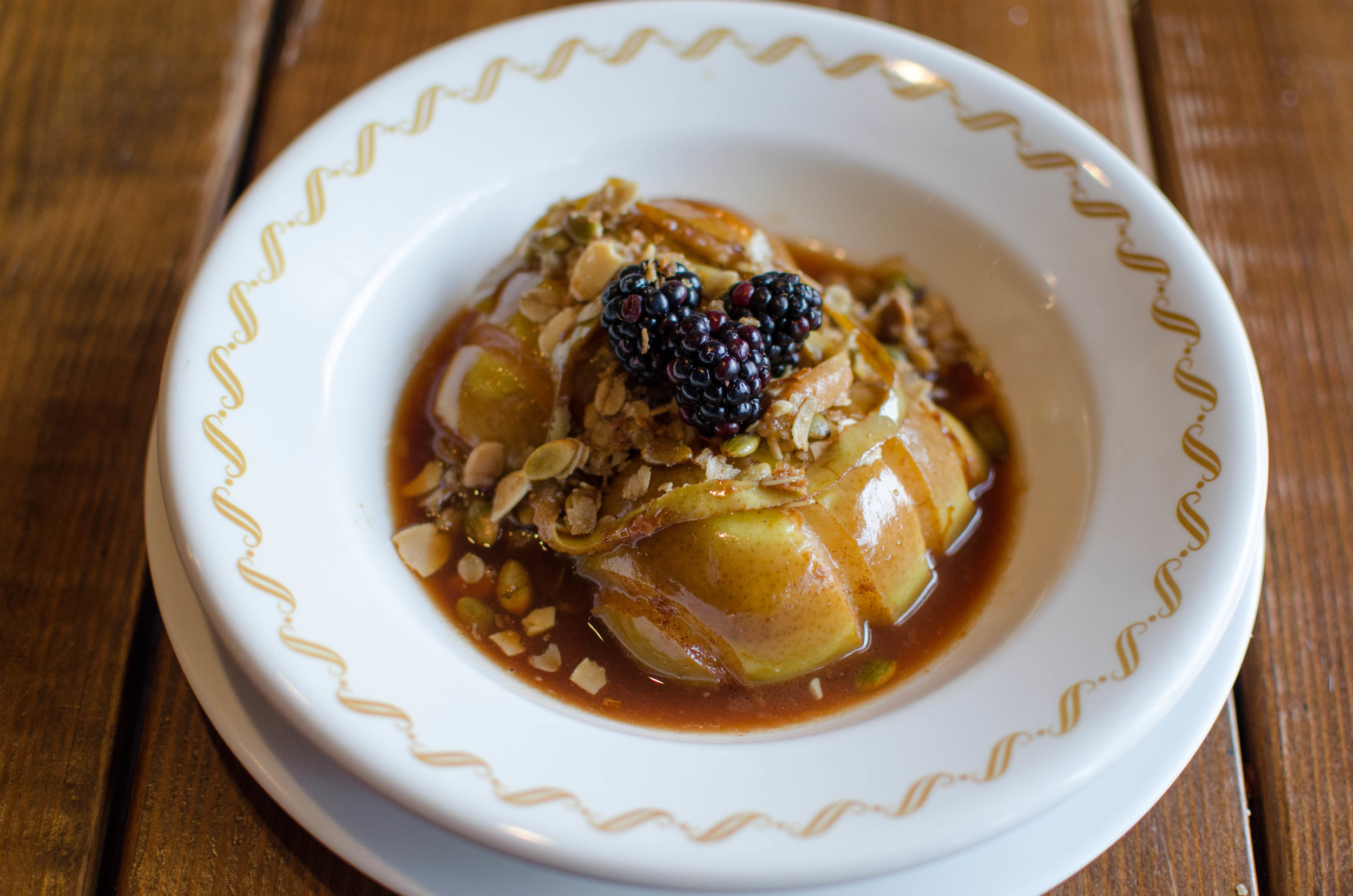Baked Pears with Granola & Fruit