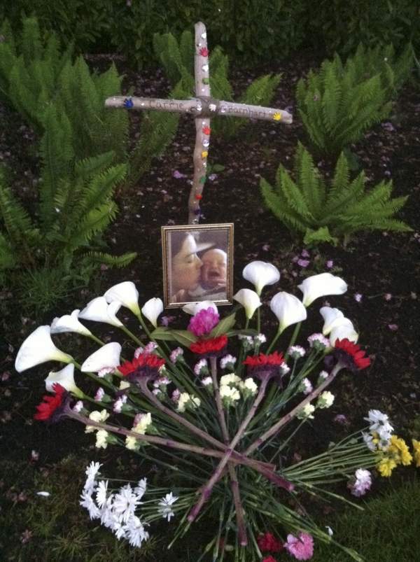 SUBMITTED PHOTO A makeshift memorial under the Astoria Bridge honors Carrie Barnhart, who committed suicide in April.