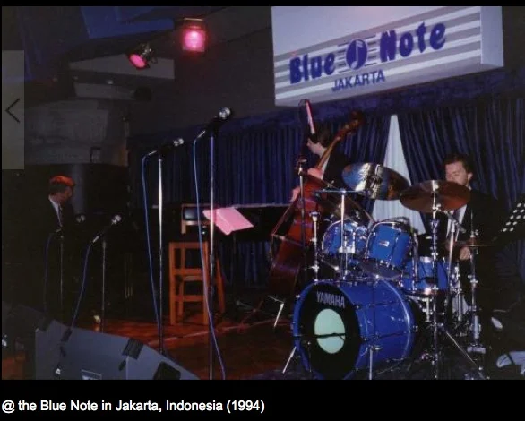 With Renato Chicco, Paul Gill at the Jakarta Blue Note. Indonesia 1994