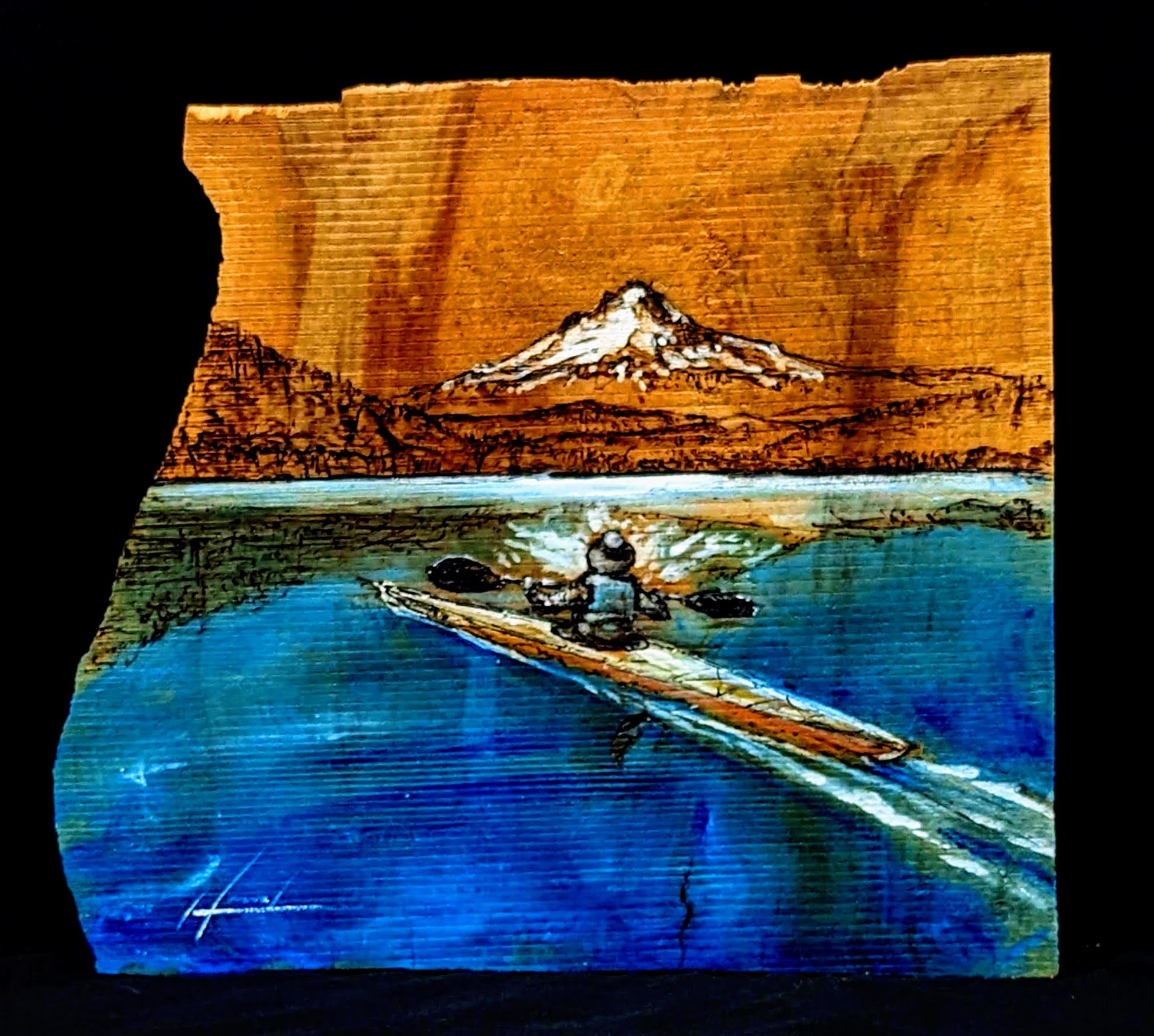 Kayak Chuck 14"x 14" COMISSION