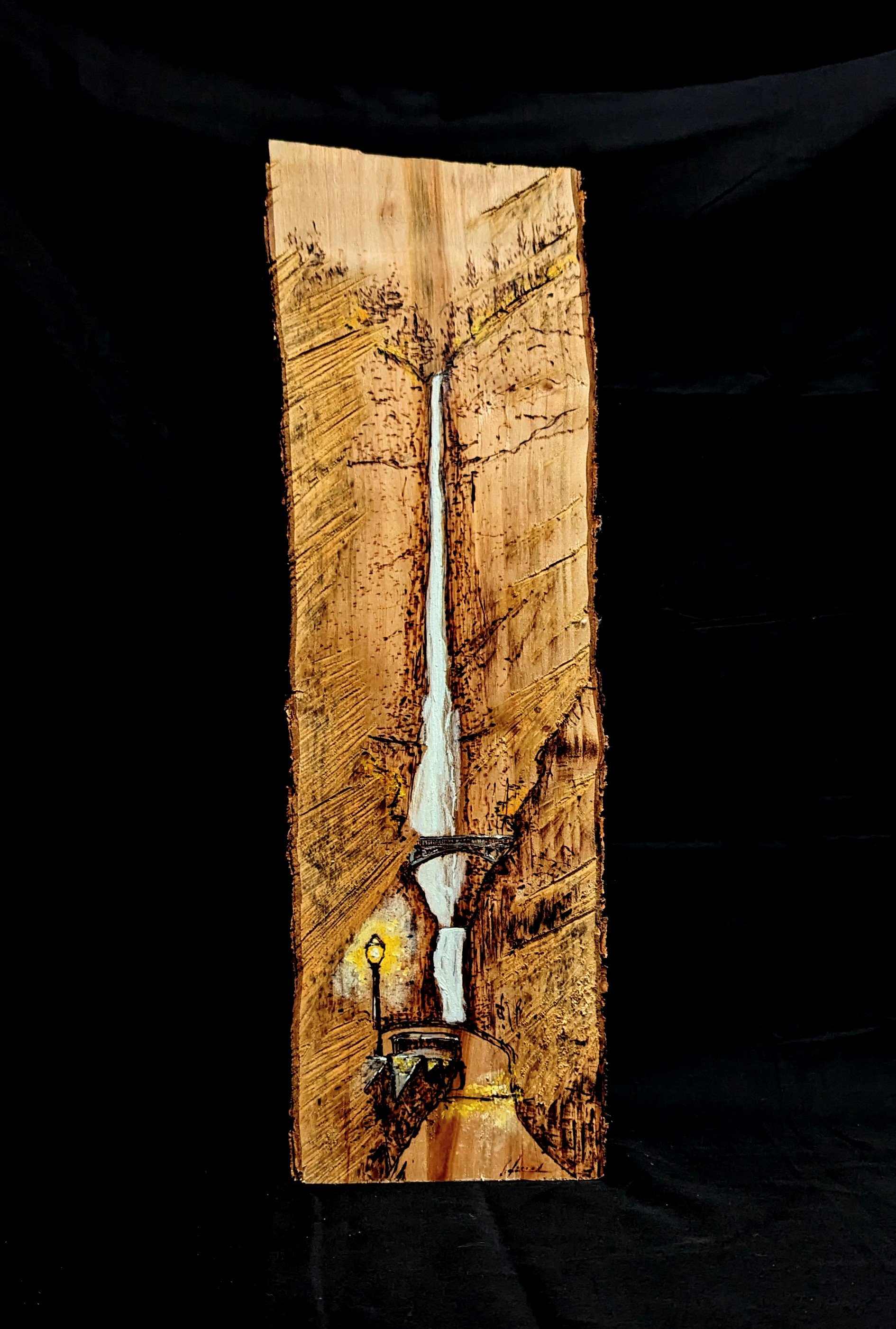 Multnomah Falls Lamplight 8"x 21" SOLD