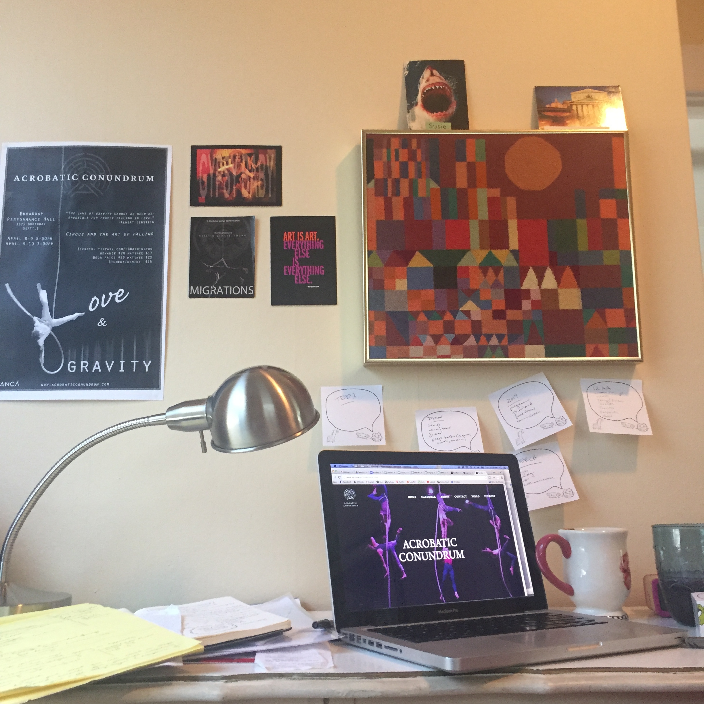 A view of Managing Director Susie Williams' desk.