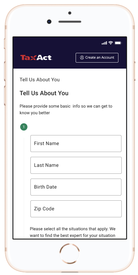 V2 of mockups on mobile: Idea 1 (Vuetify)