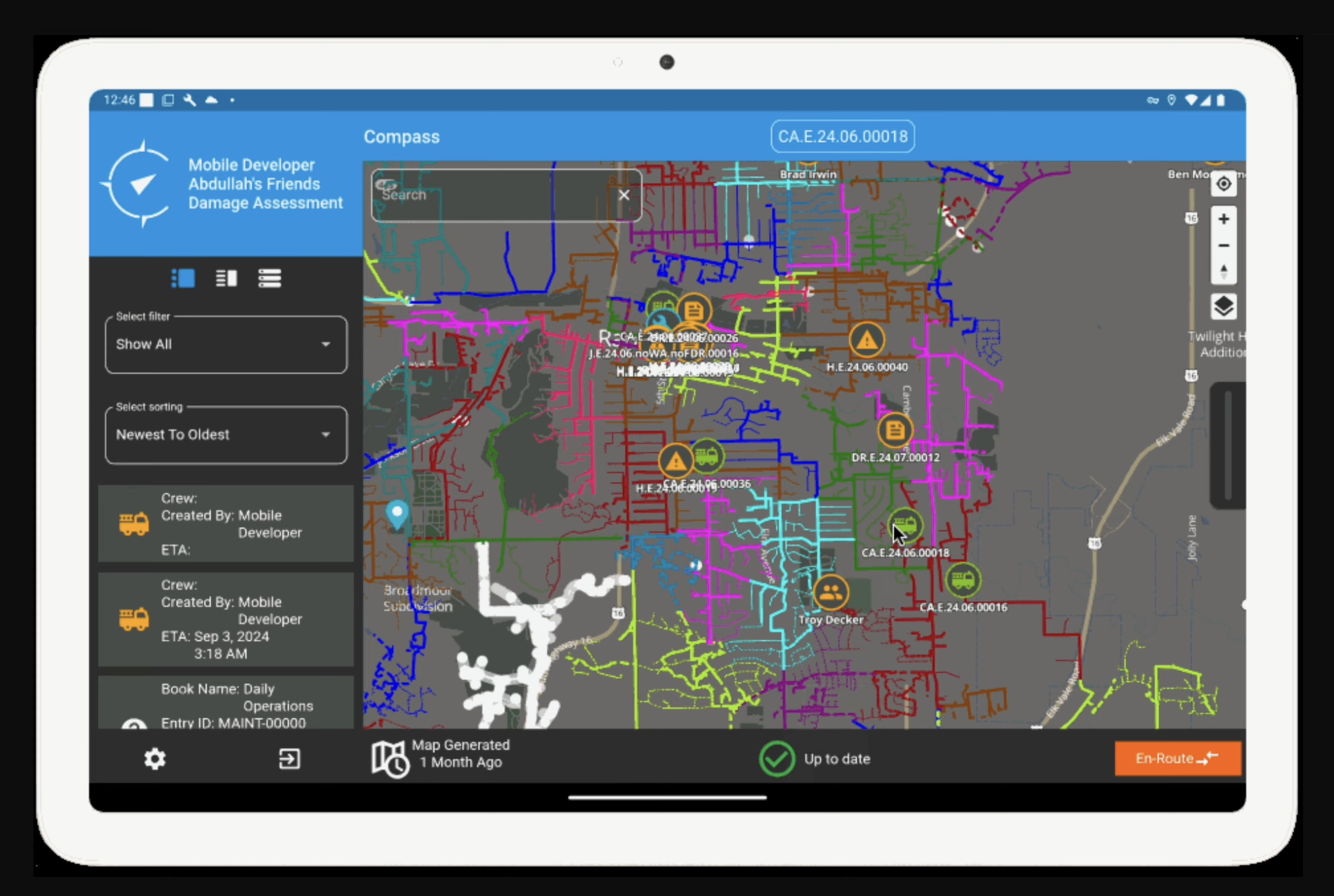   Click here to view video of application before design  