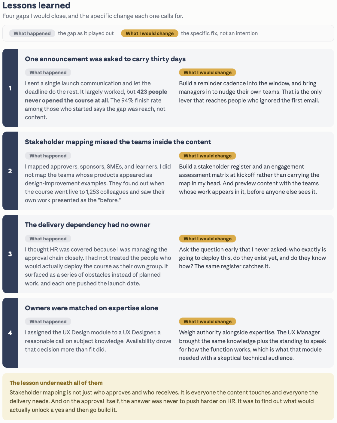 Figure 14: What I learned