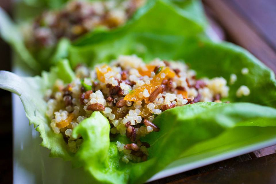 RED RICE + QUINOA SALAD