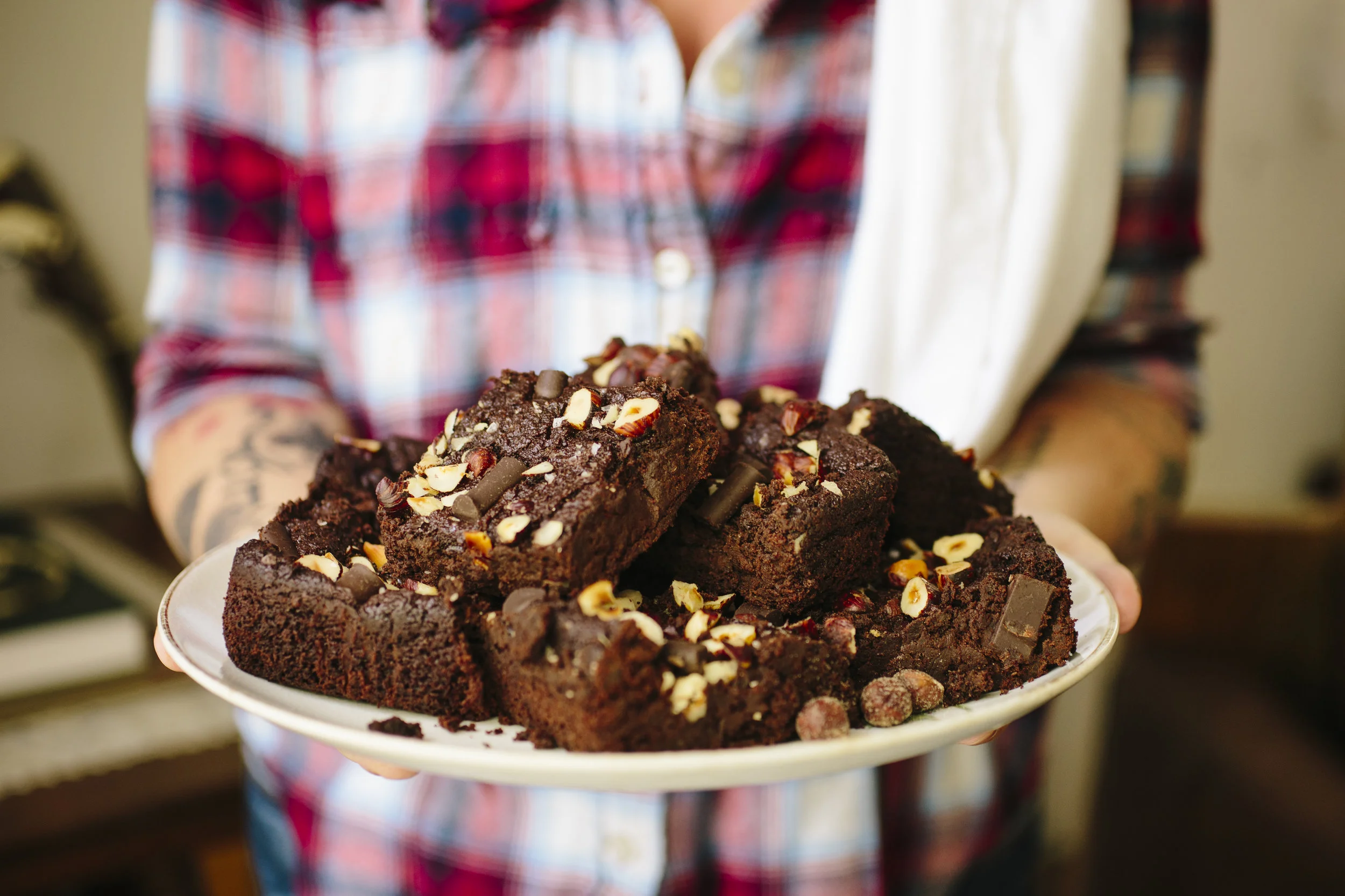 Hazelnut Chocolate Brownies {vegan + gf!}