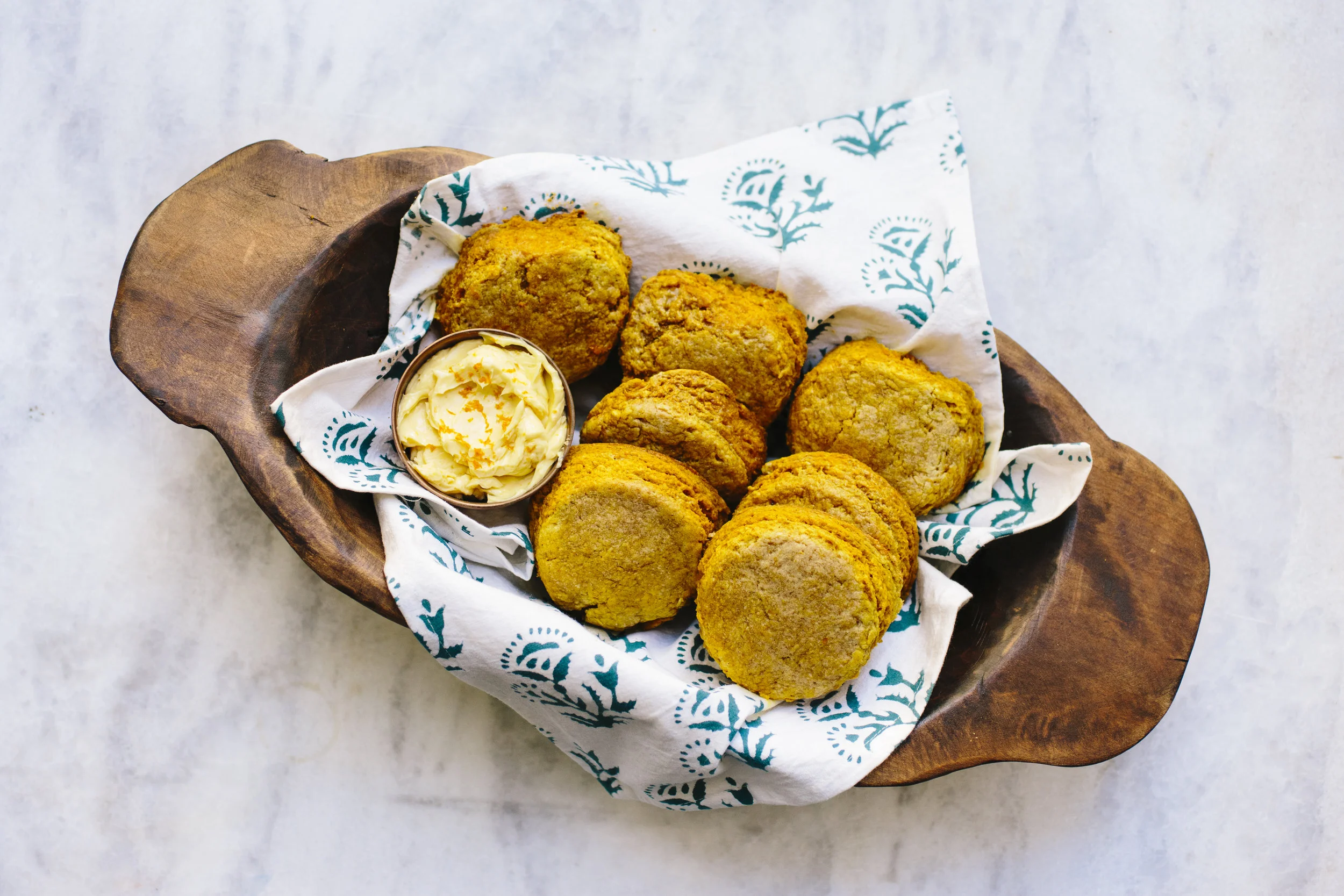 PUMPKIN BUTTERMILK BISCUITS + BOURBON ORANGE BUTTER