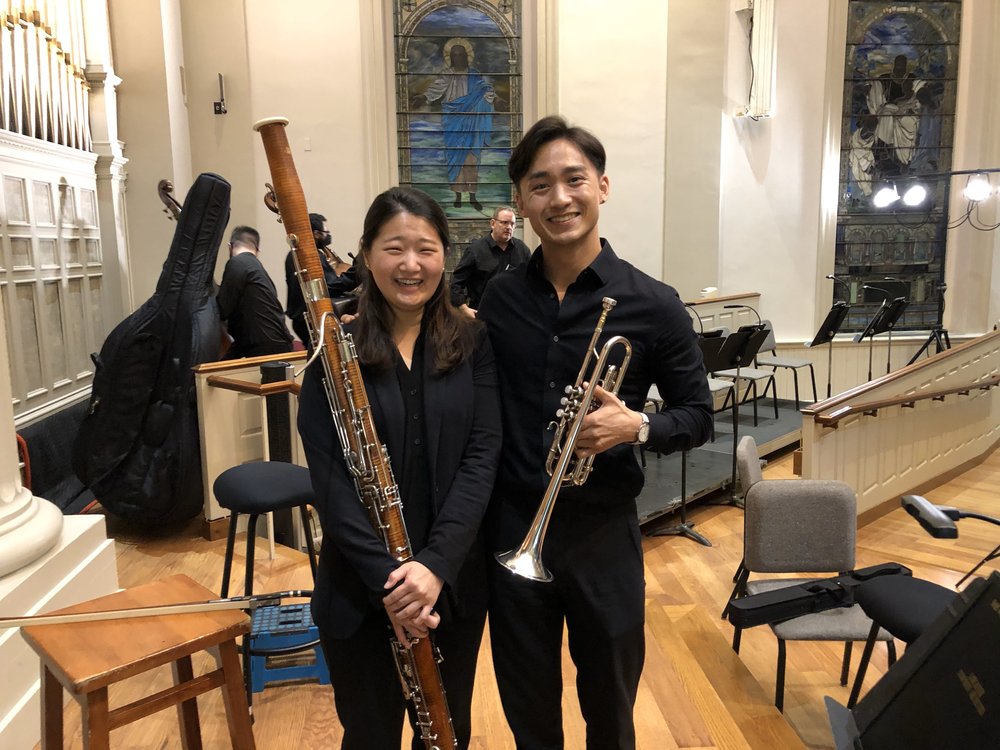  Hanul and Project 440 Teaching Artist Nozomi Imamura following a performance with the Lancaster Symphony Orchestra.   