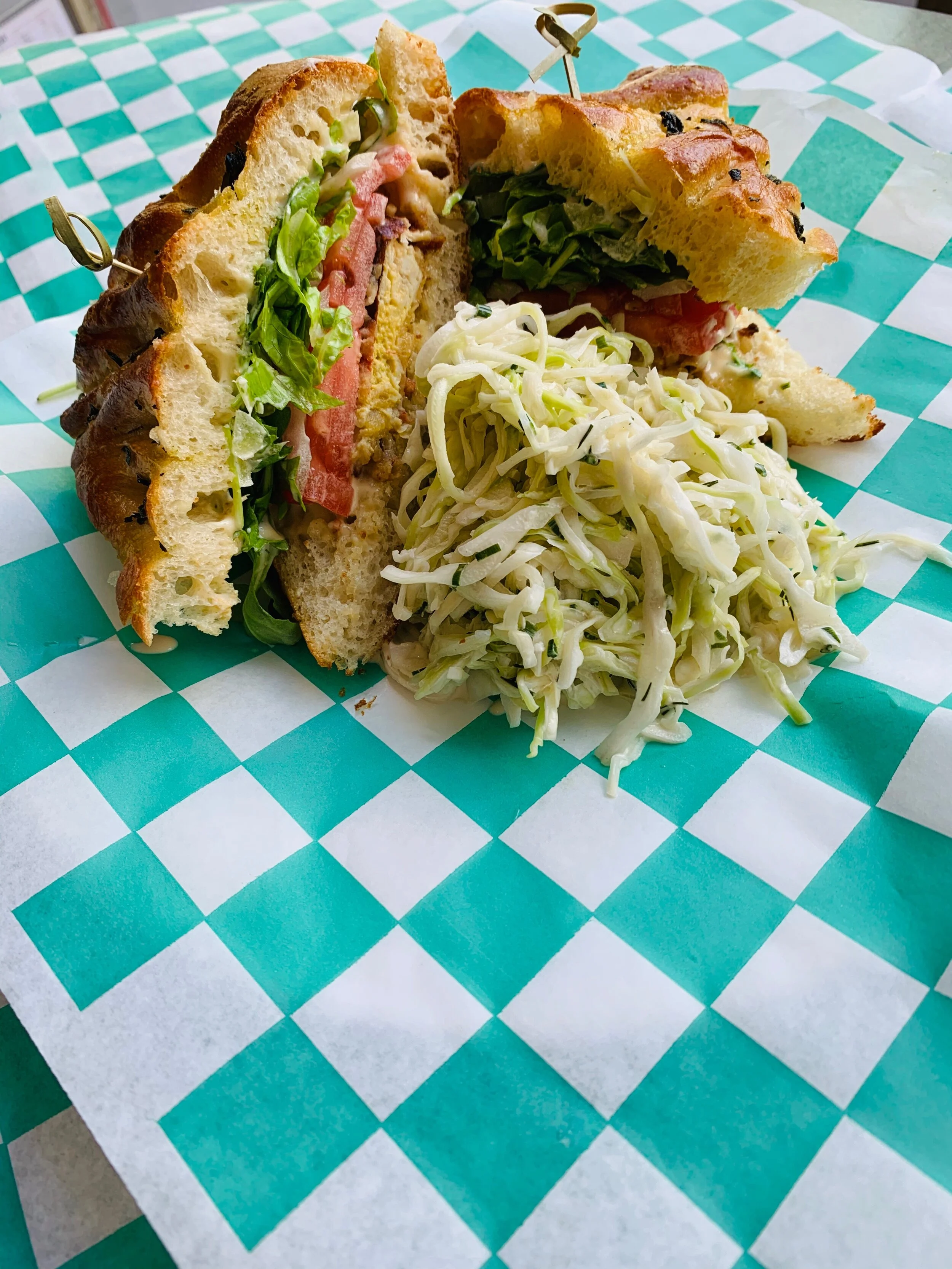 Soft Shell Crab Sandwich on House Focaccia.