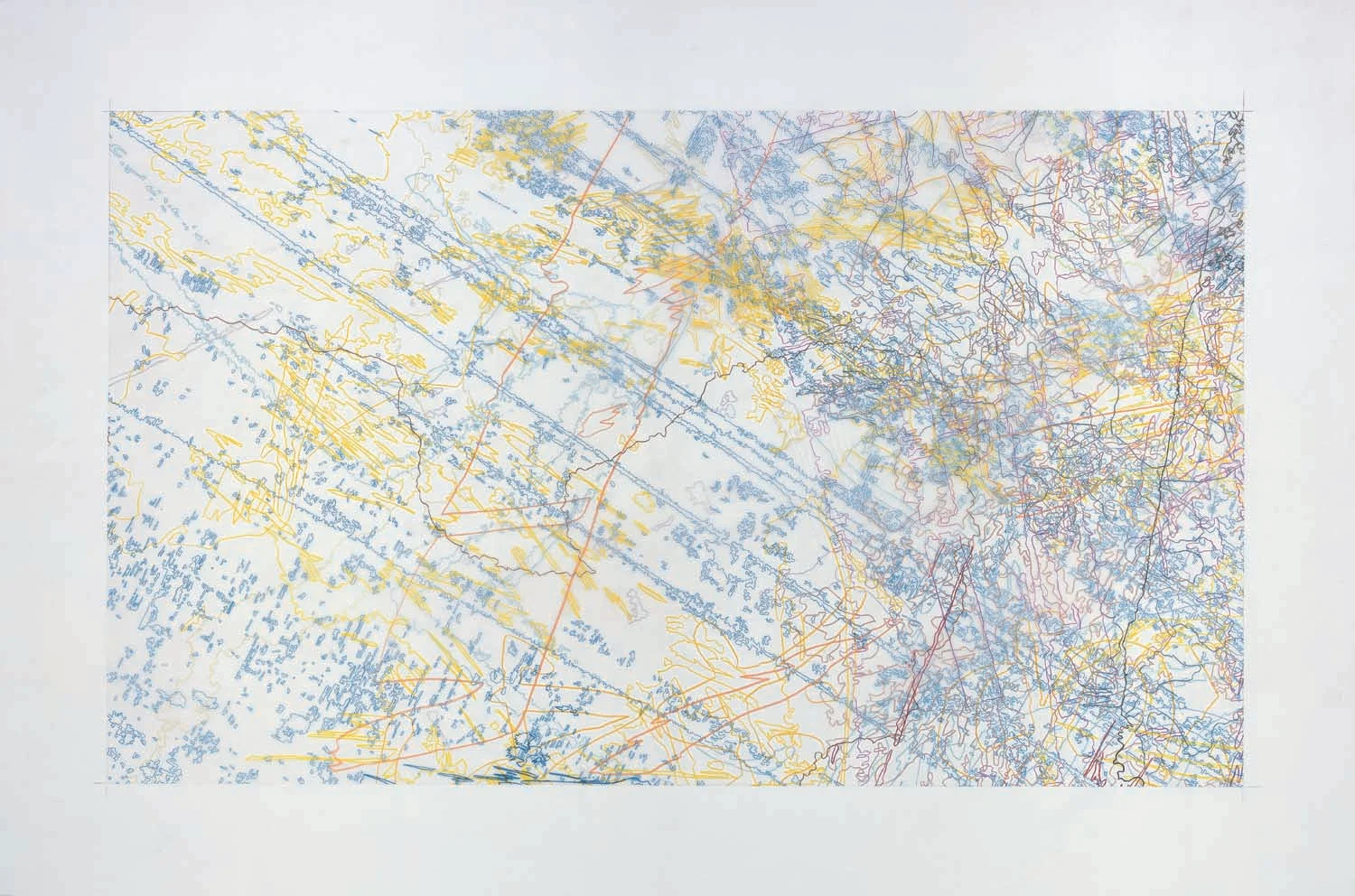 #265 Drawing (Tracings from the Indianapolis Motor Speedway and the L.A. River)
