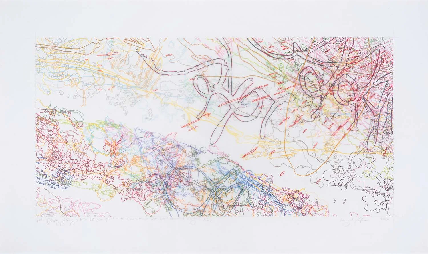 #231 Drawing (Tracings up to the L.A. River placed in the Clark Telescope Dome, Lowell Observatory, Flagstaff, AZ)