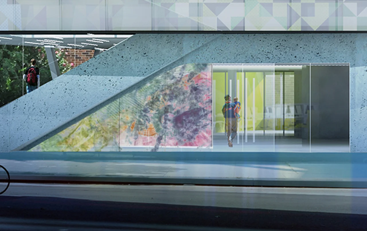 "Neighborhood Rubbing," proposal for Westchester Square Library, Bronx, NY