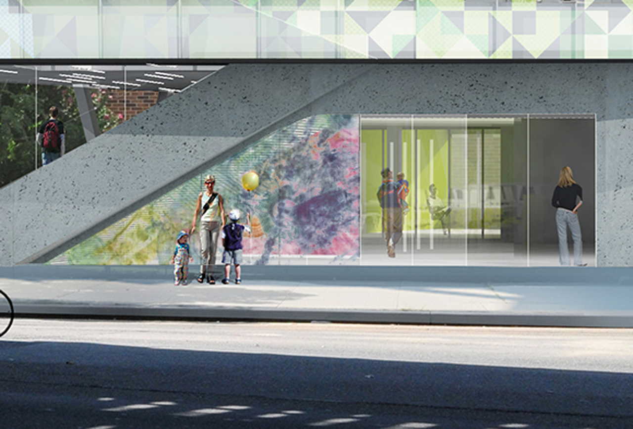 "Neighborhood Rubbing," proposal for Westchester Square Library, Bronx, NY
