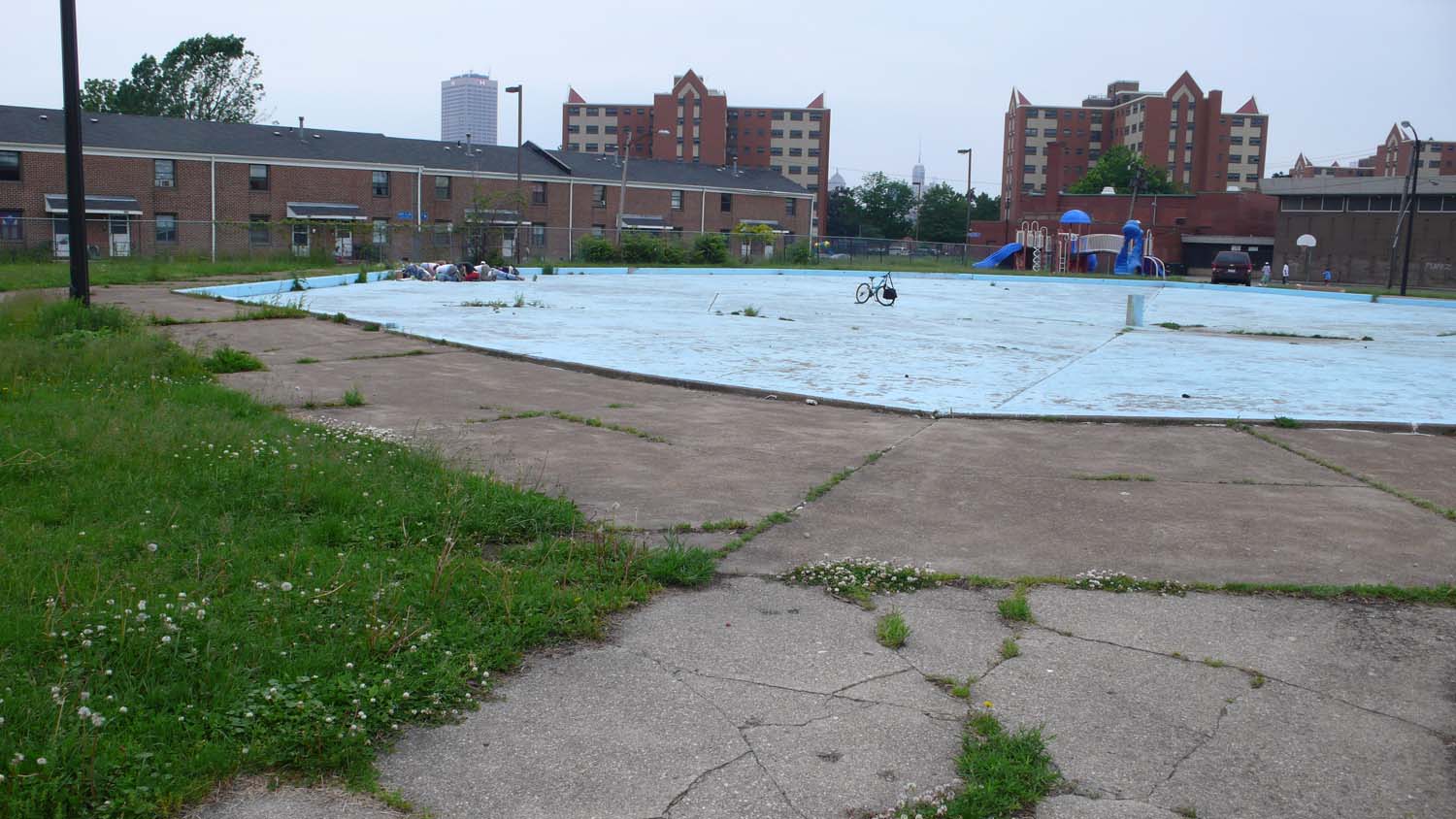 Abandoned Public Wading Pool at Perry Projects Public Housing Project, Buffalo, NY, 2008