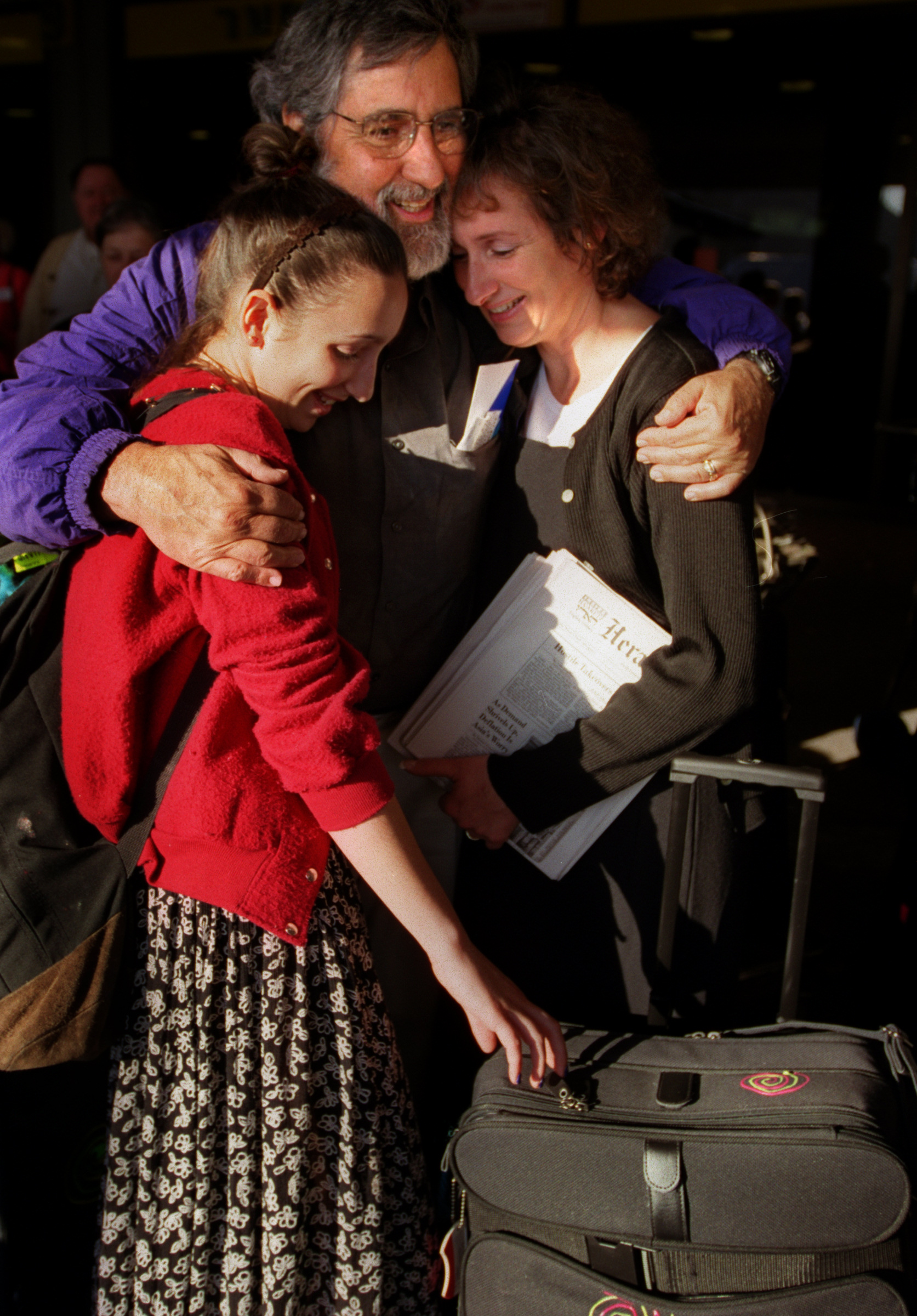 Left, Rabbi Bernard King, daughter Adena 14, and wife, Barbara, are looking forward to their trip to the Holy Land, traveling throughout Israel. ©Gail Fisher Los Angeles Times