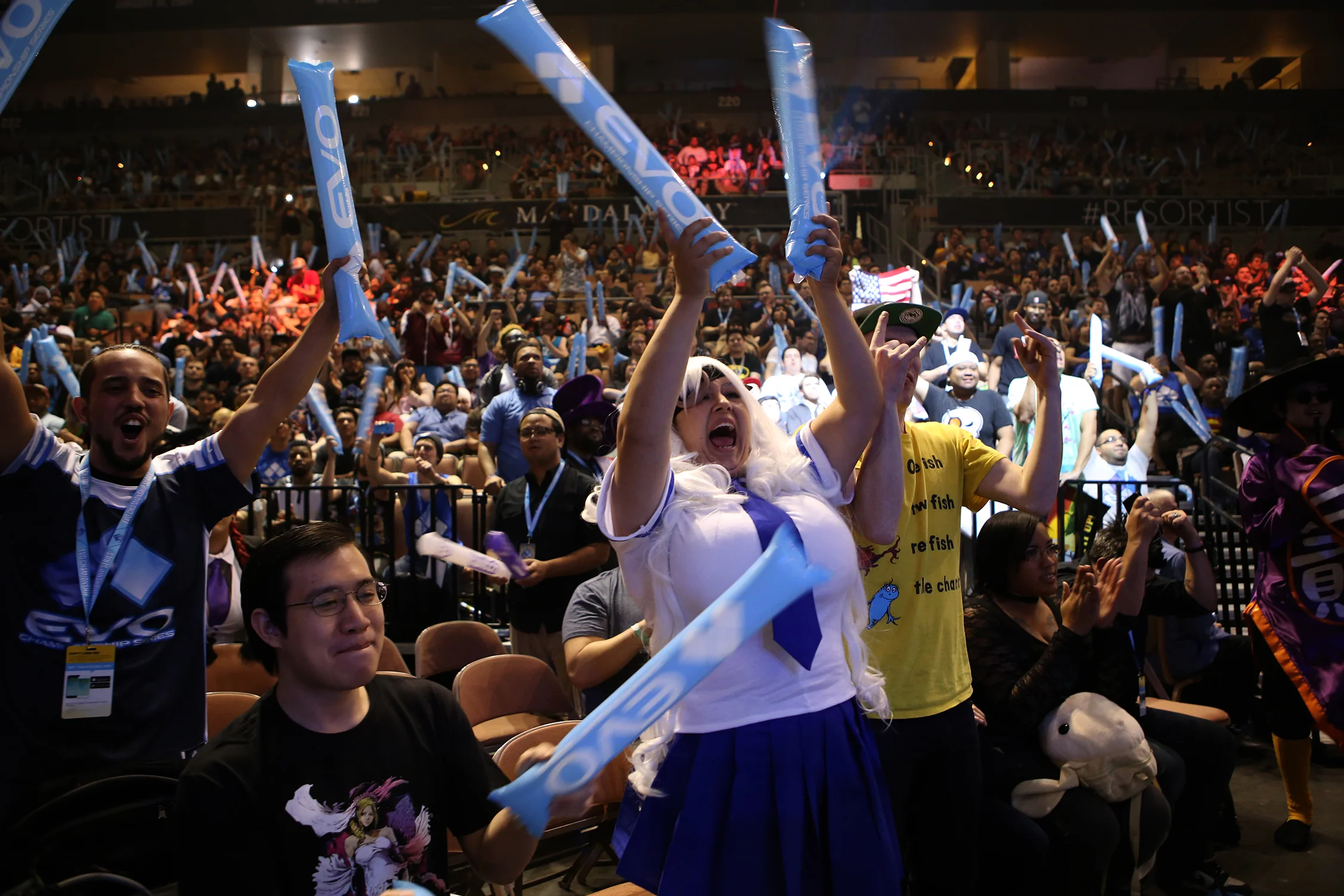 Crowds cheered their favorite players during the Evolution Championship Series. © Gail Fisher for ESPN