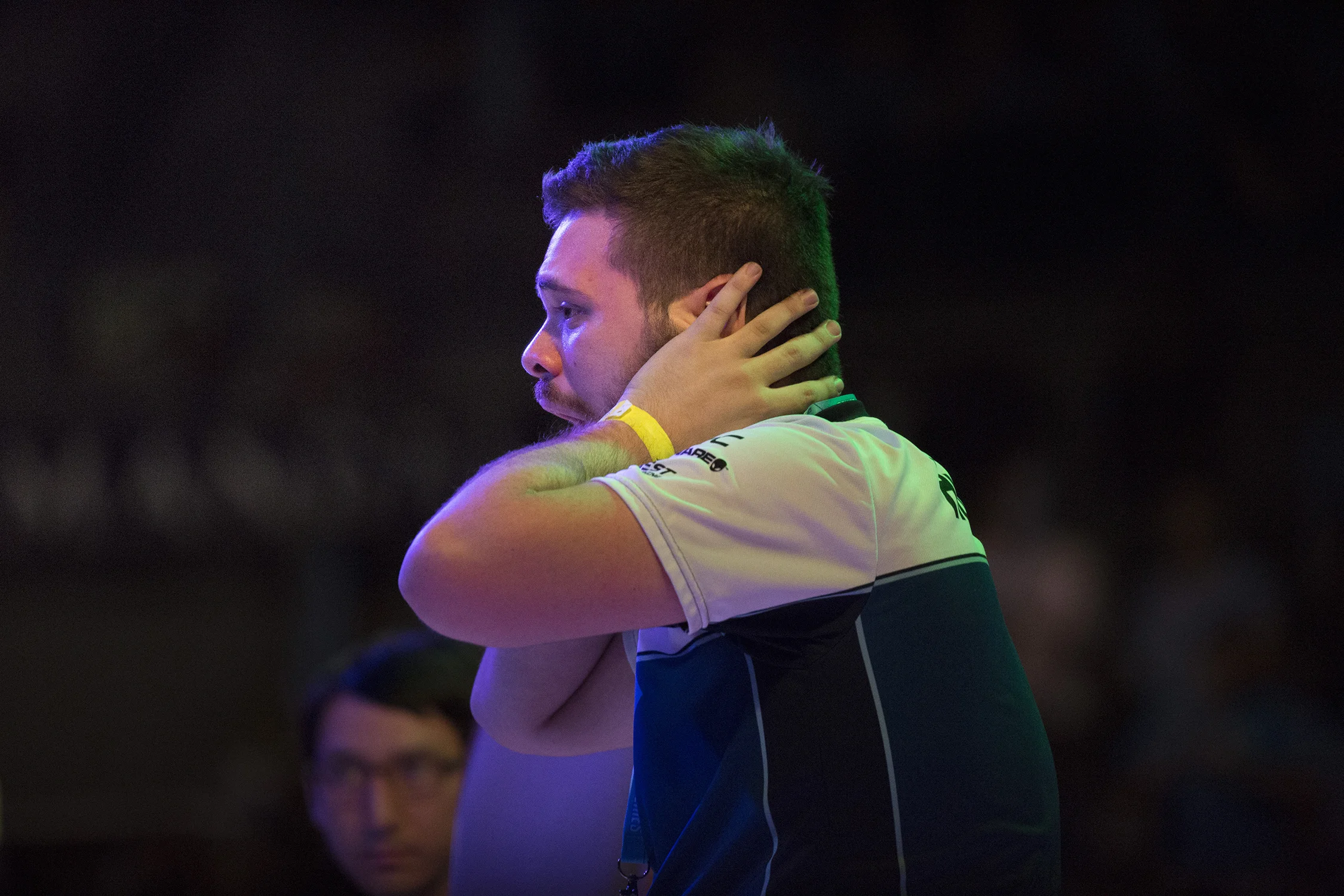 An emotional evening for the new world champion, Juan “Hungrybox” Debiedma, after winning the Smash Bros. Melee at the EVO Championship Series 2016 in Las Vegas, Nevada. © Gail Fisher for ESPN