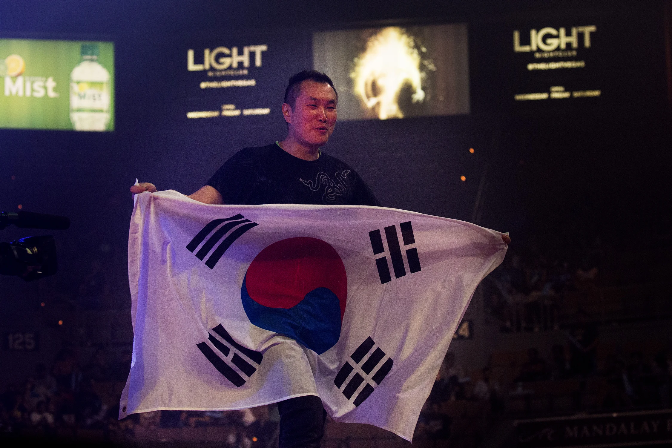  Lee "Infiltration" Seon-Woo wins the Street Fighter V at the EVO Championship Series 2016 in Las Vegas, Nevada. © Gail Fisher for ESPN