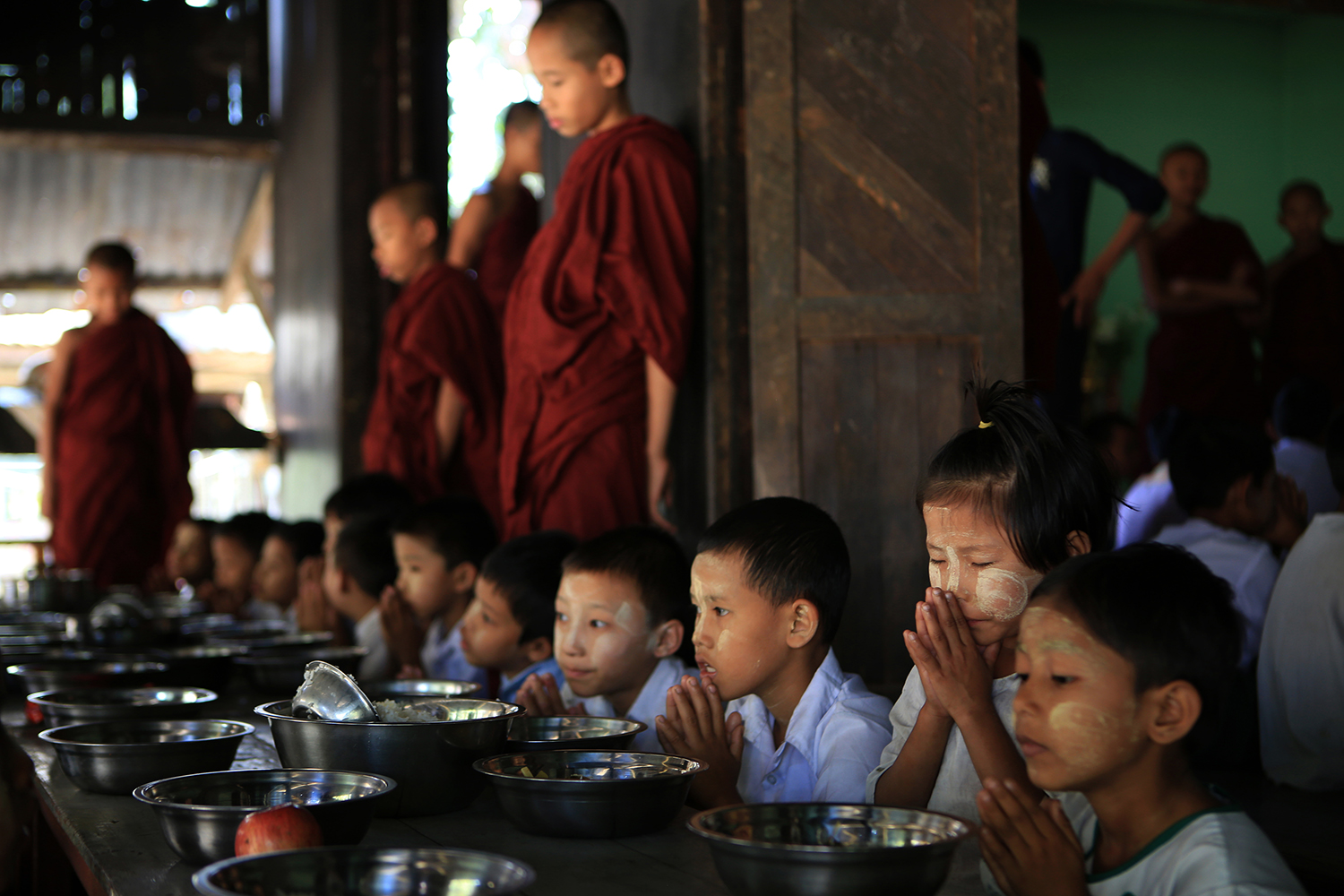  Monasteries are establishments of social welfare in Myanmar, taking in orphans and the less fortunate. © Gail Fisher for Los Angeles Times 