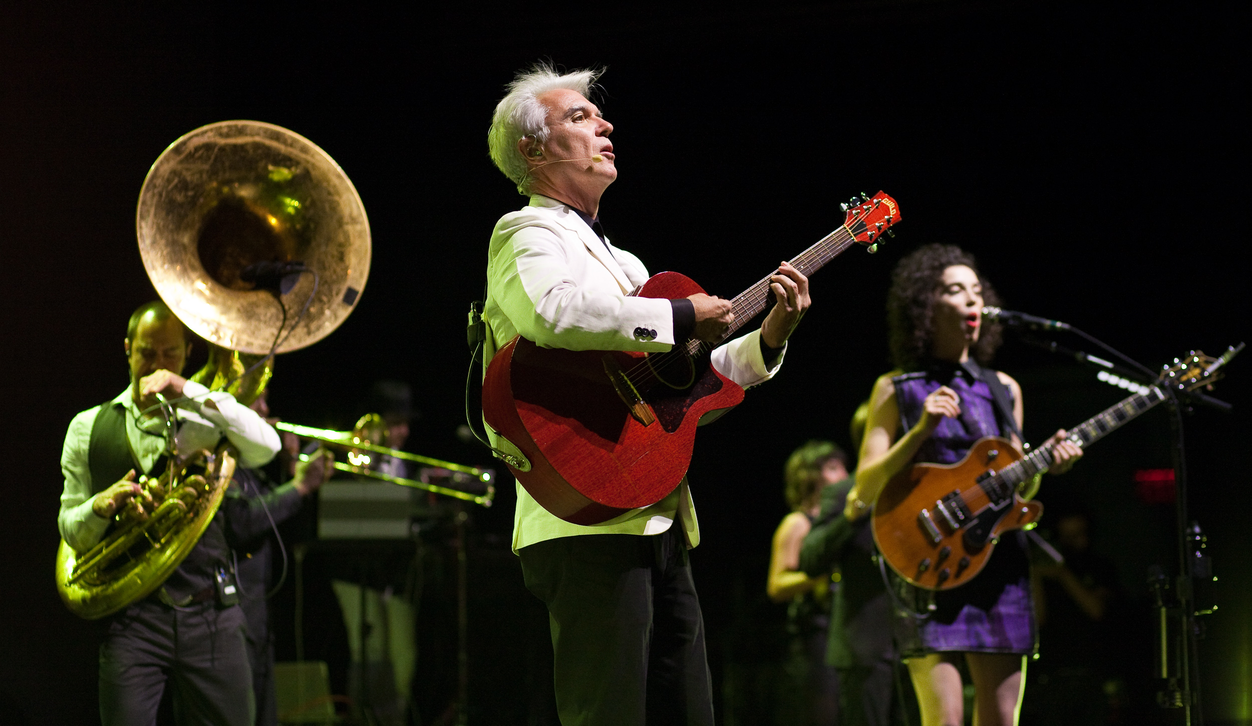  David Byrne &amp; St. Vincent perform at The Music Center at Strathmore in Bethesda, Md., Sept. 30, 2012. 