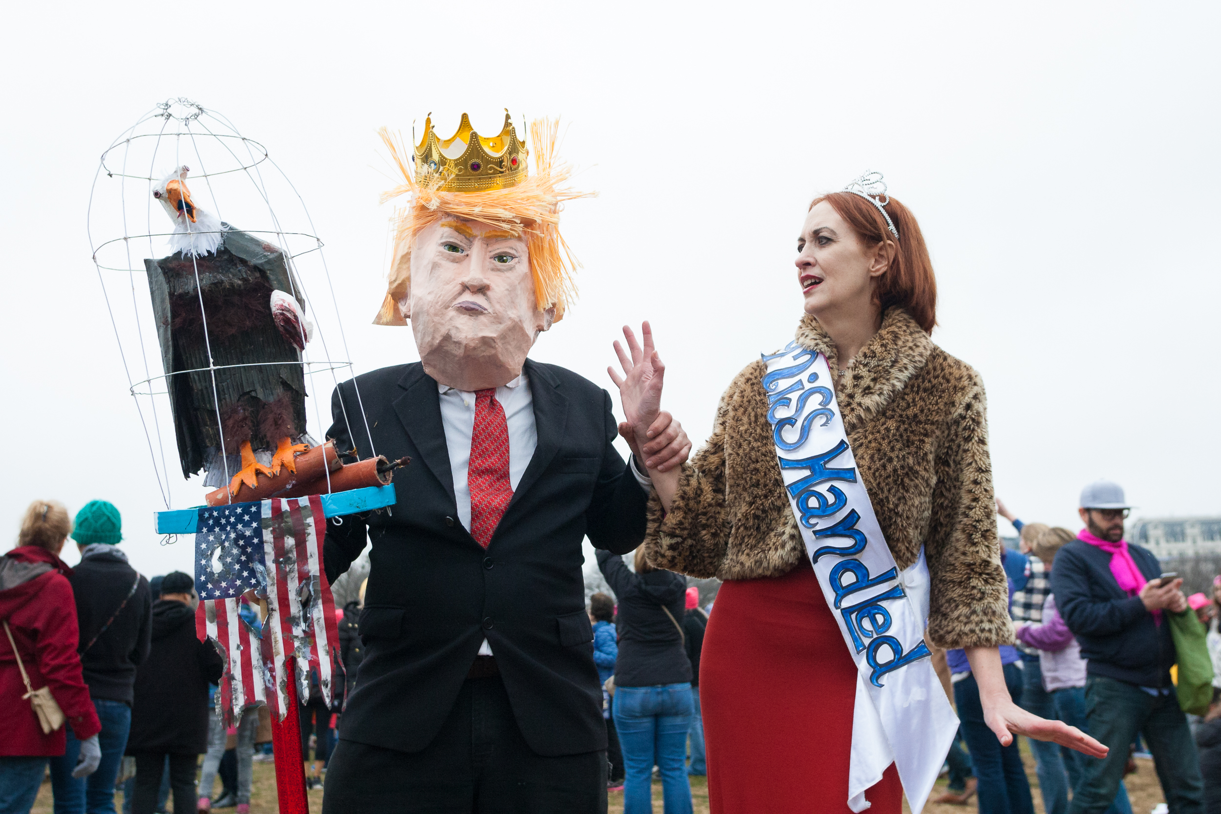  Demonstrators participate in the Women’s March on Washington in Washington, D.C., Jan. 21, 2017. 