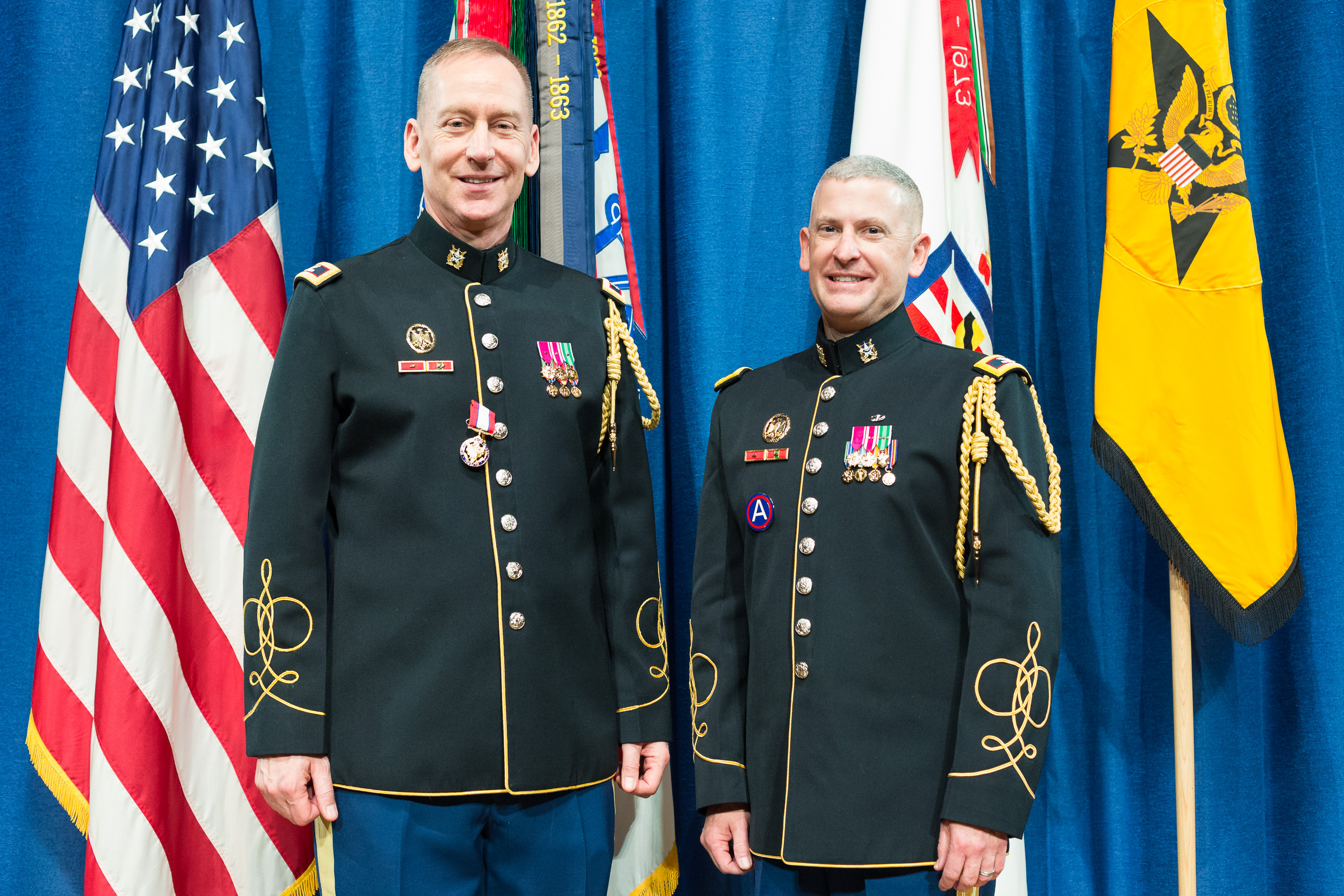 Col. Timothy J. Holtan (left) and Col. Andrew J. Esch