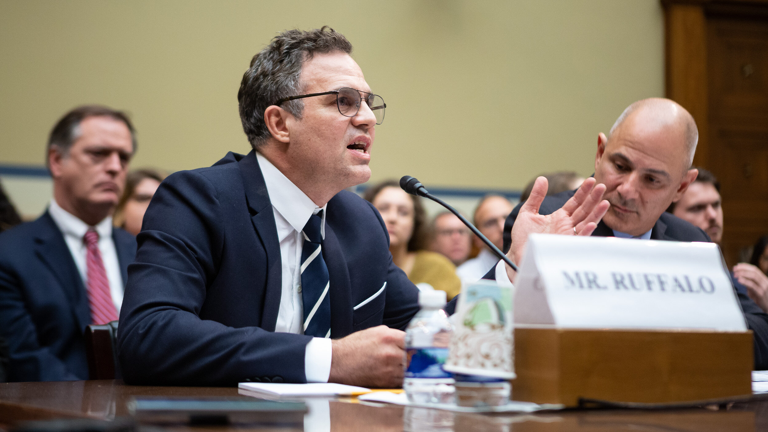  Actor Mark Ruffalo testifies before the House Oversight and Reform Subcommittee on Environment Nov. 19, 2019. 