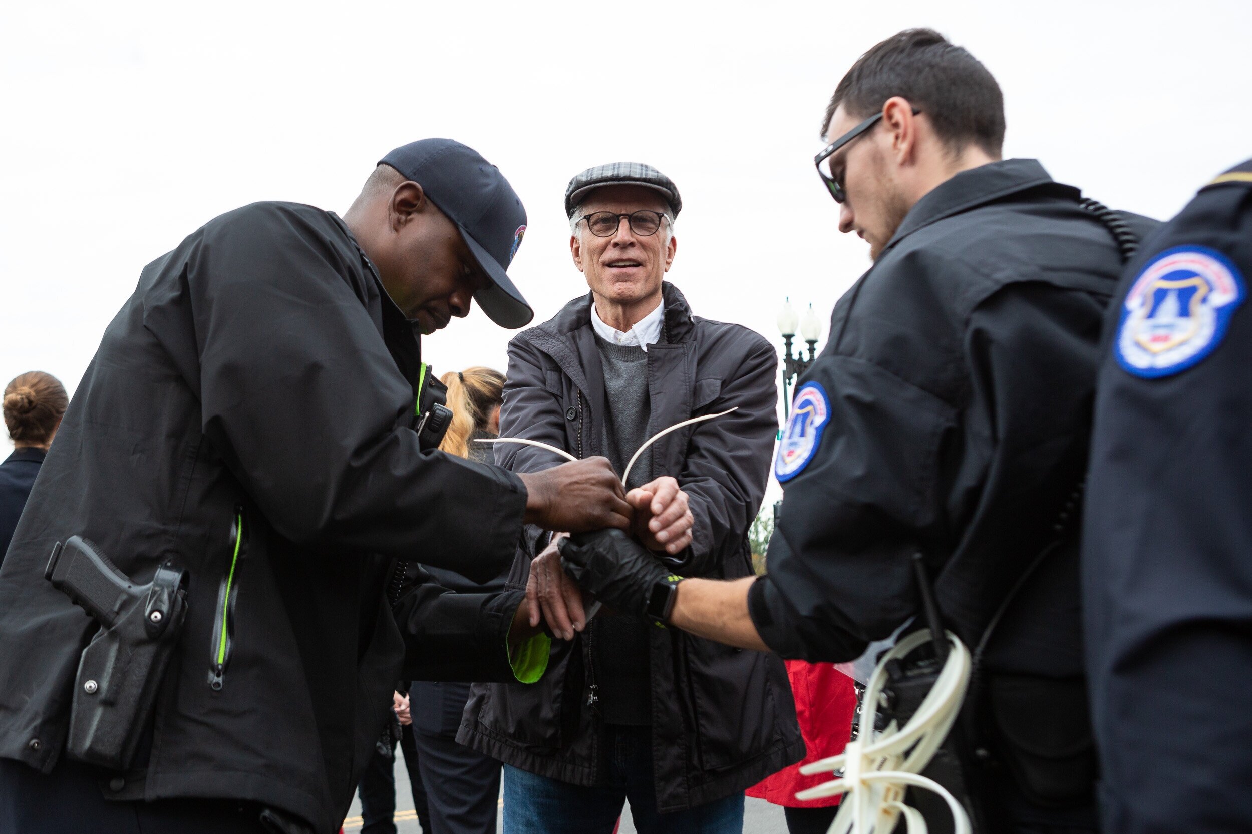  Actor Ted Danson gets arrested during a climate protest on Capitol Hill Oct. 25, 2019. 