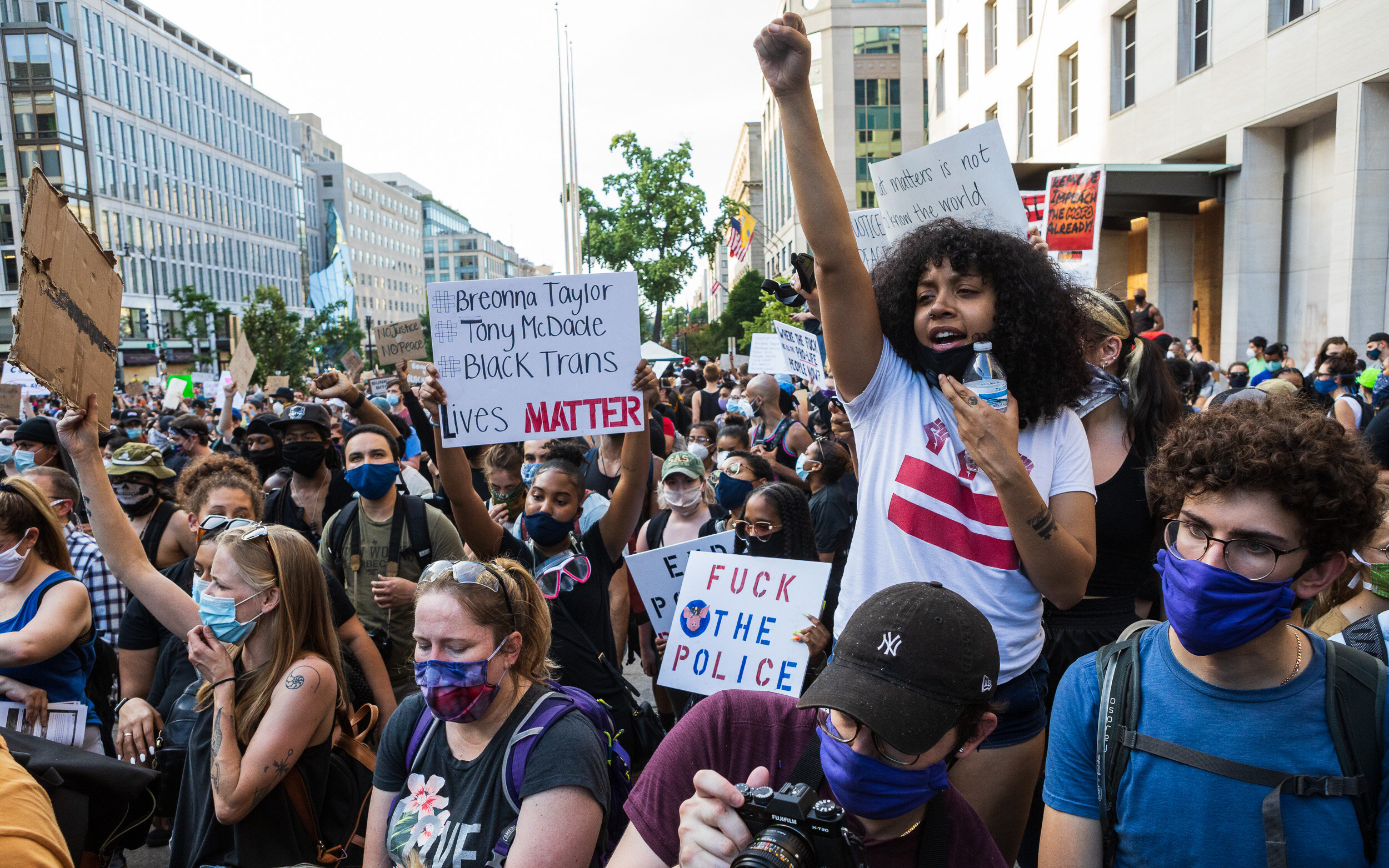  Demonstrators participate in a Black Lives Matter protest near the White House June 3, 2020. 