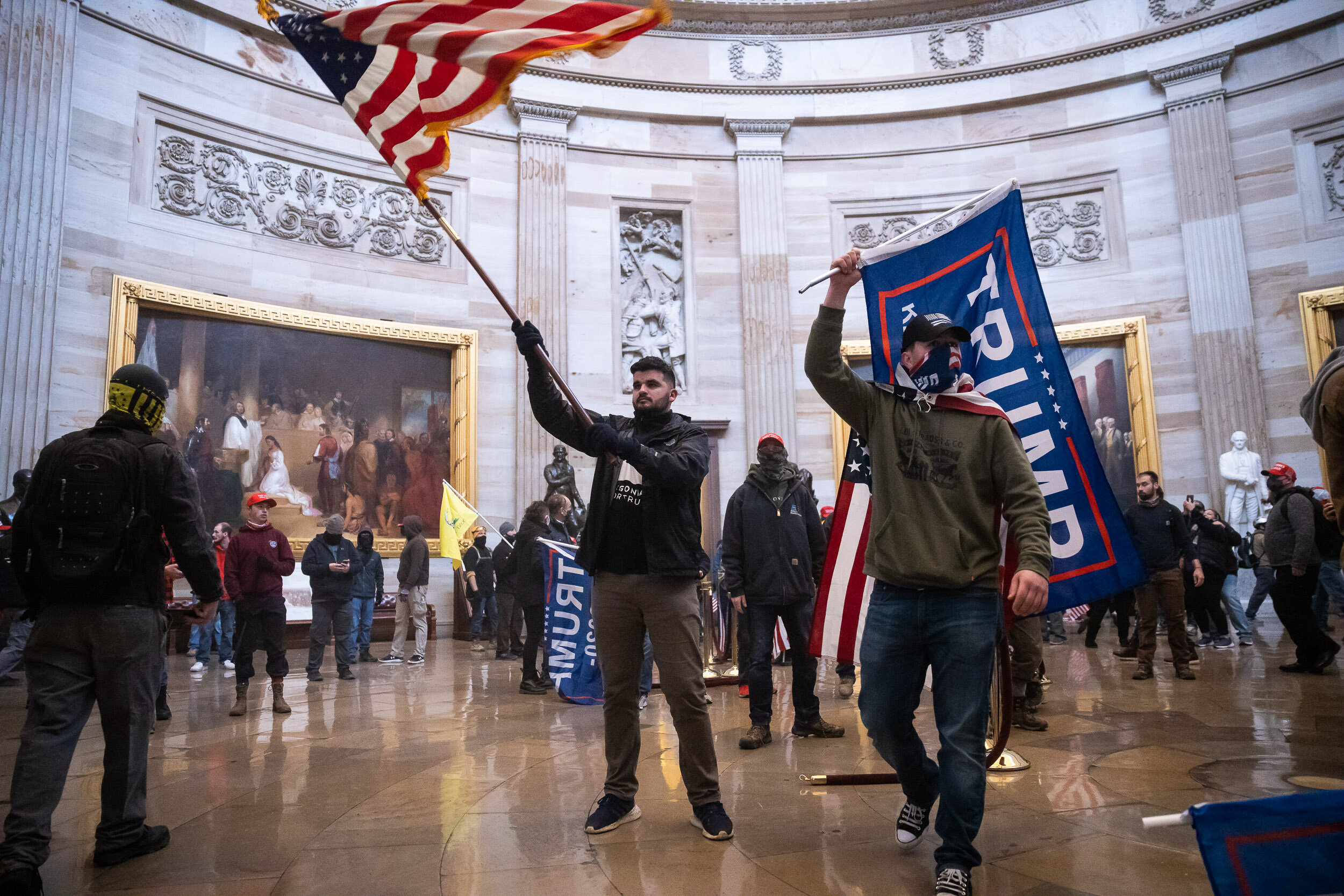  Trump supporters occupy the U.S. Capitol Rotunda during the Jan. 6, 2021 insurrection. 