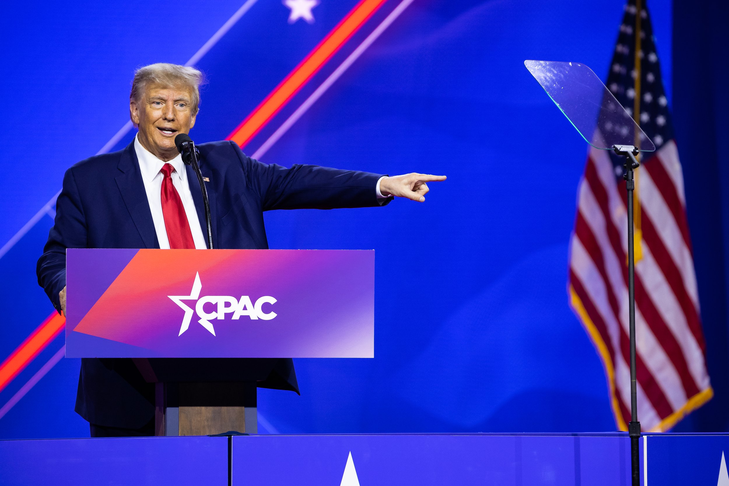  Former President Donald Trump speaks during the Conservative Political Action Conference (CPAC) at the Gaylord National Hotel and Convention Center in National Harbor, Md., March 4, 2023. 