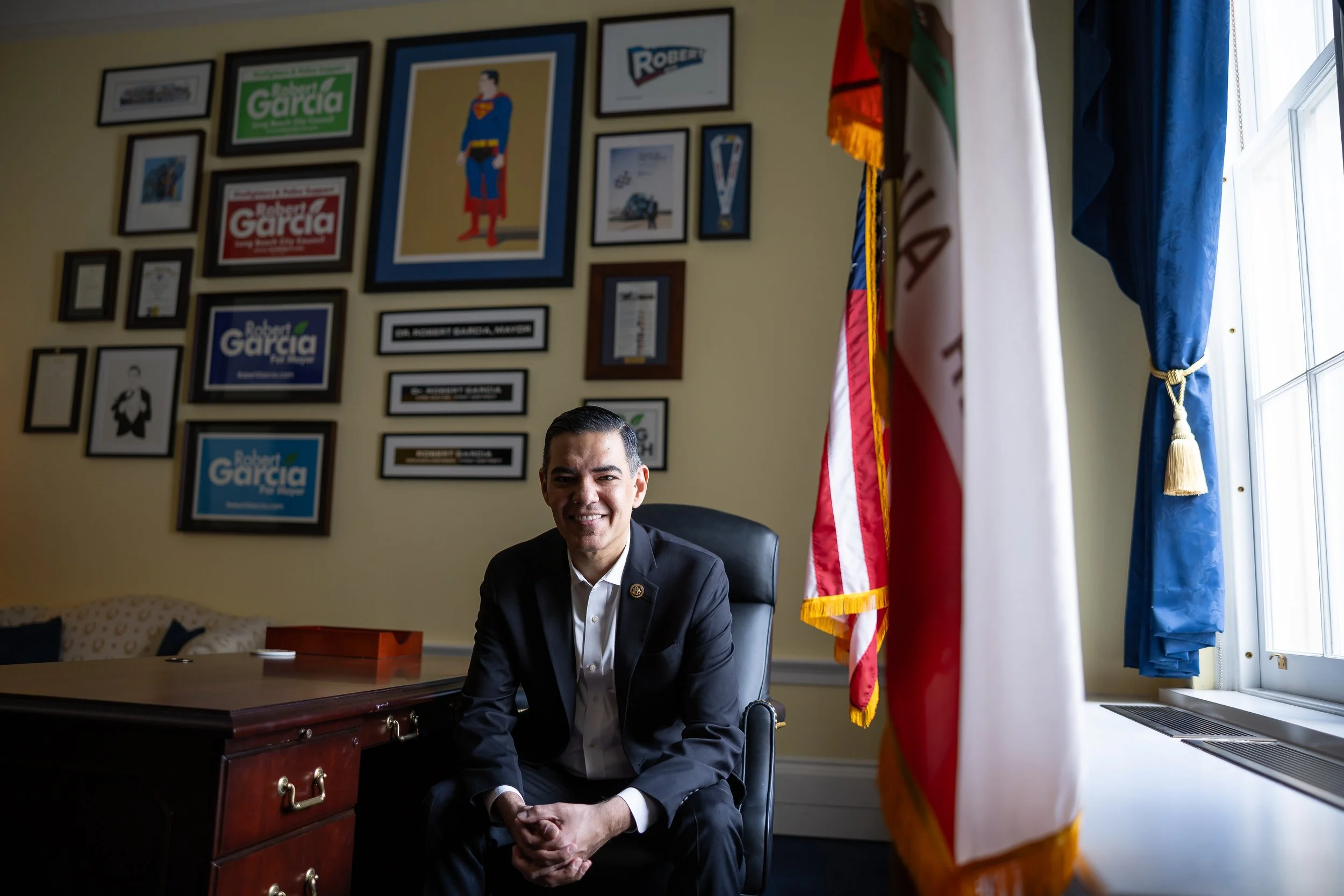  House Oversight and Government Reform Committee Ranking Member Robert Garcia (D-Calif.) poses for a portrait in his office on Capitol Hill Feb. 3, 2026. 