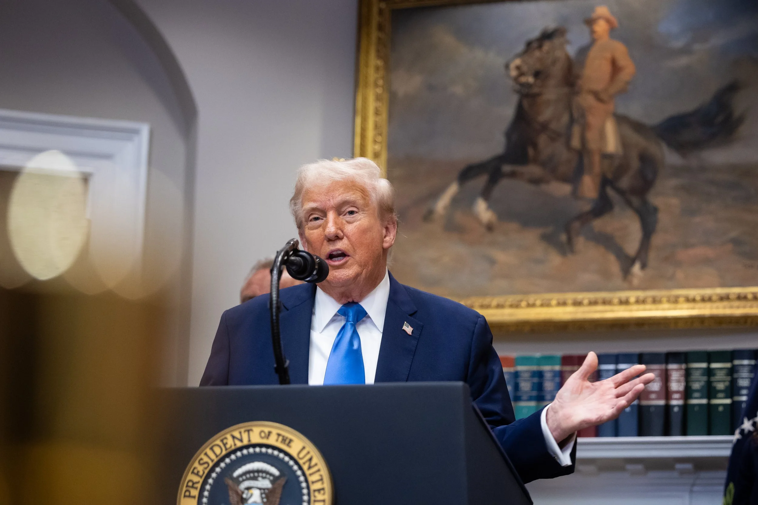  President Donald Trump makes announcements on autism in the Roosevelt Room at the White House Sept. 22, 2025.  