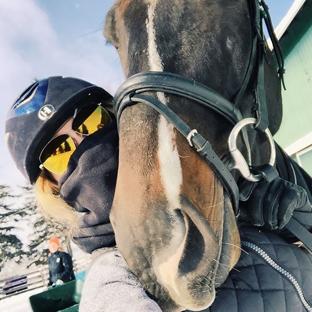 -18... all I can saw is at least it was pretty | #brrrrrrr #CanadianEh #dedicated #equestrian #bundledup #winterwonderland #horse #dressage #trailride