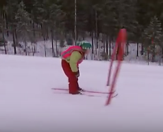 Skiskole, innslag fra TV" med barn fra Ragnas hage 