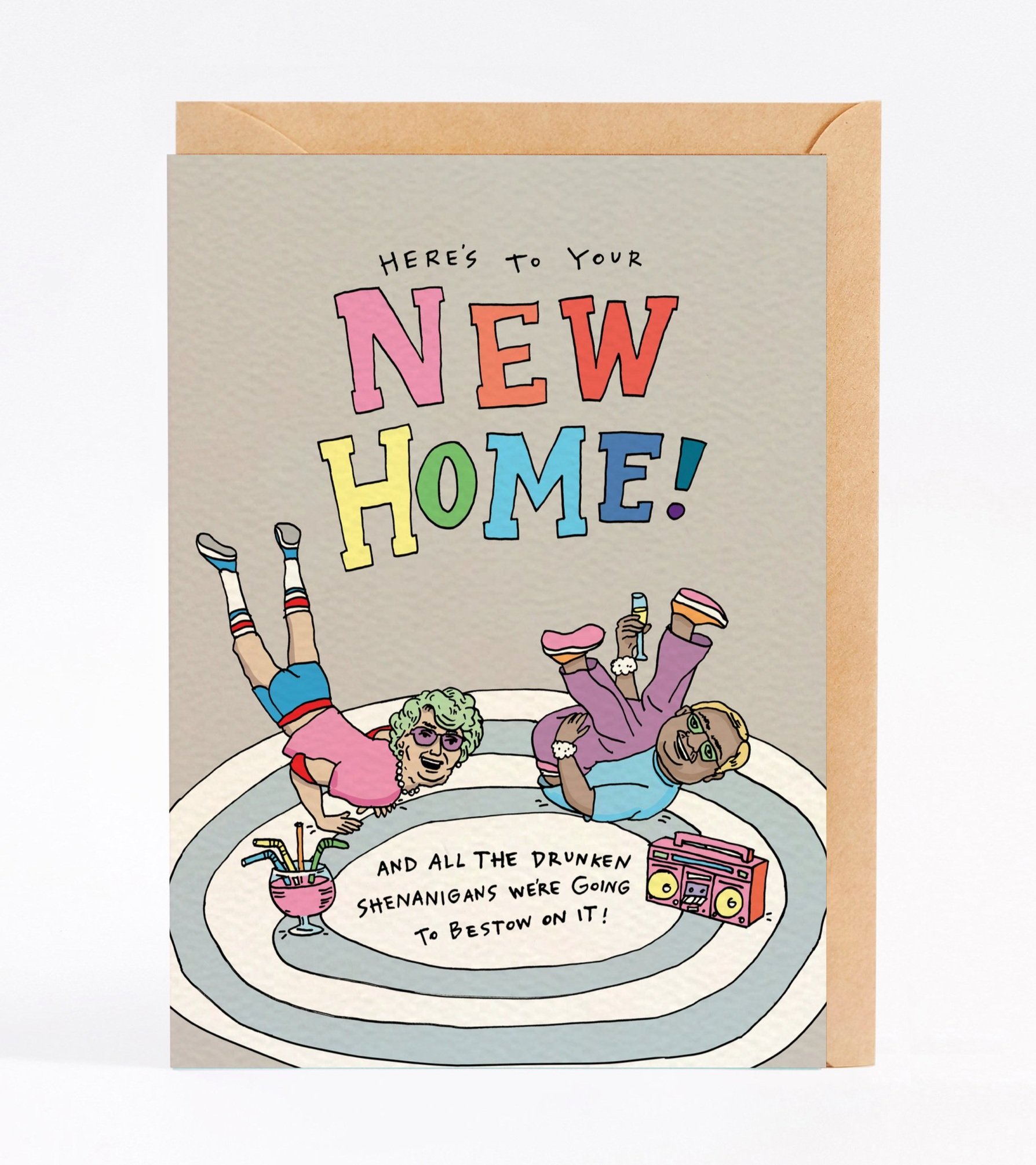Funny house warming card Shenanigans by Wally Paper Co Melbourne funny greeting cards made in Australia