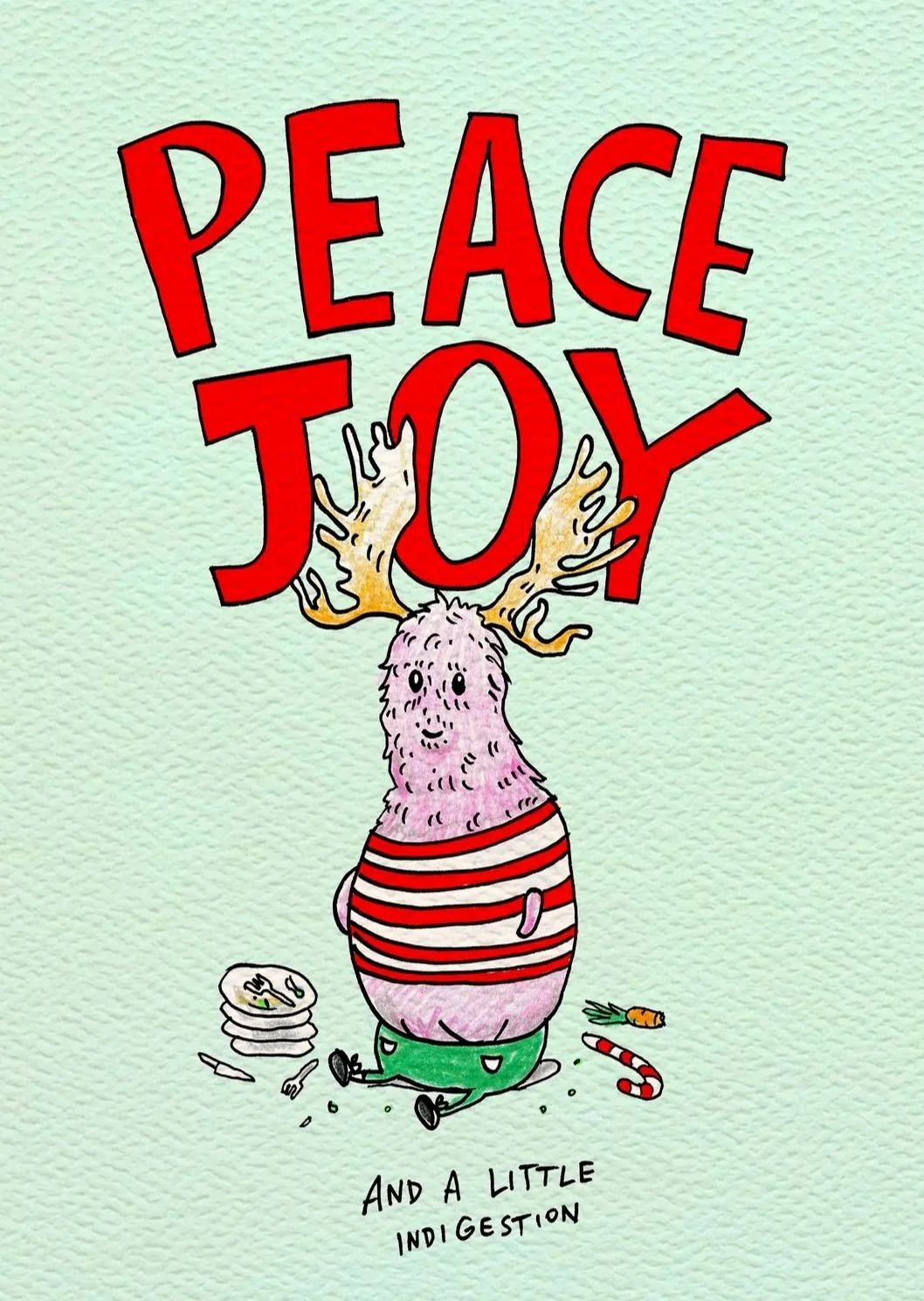 Christmas card - funny Christmas card - Australian made Christmas card - Indigestion by Wally Paper Co Melbourne - made in Australia