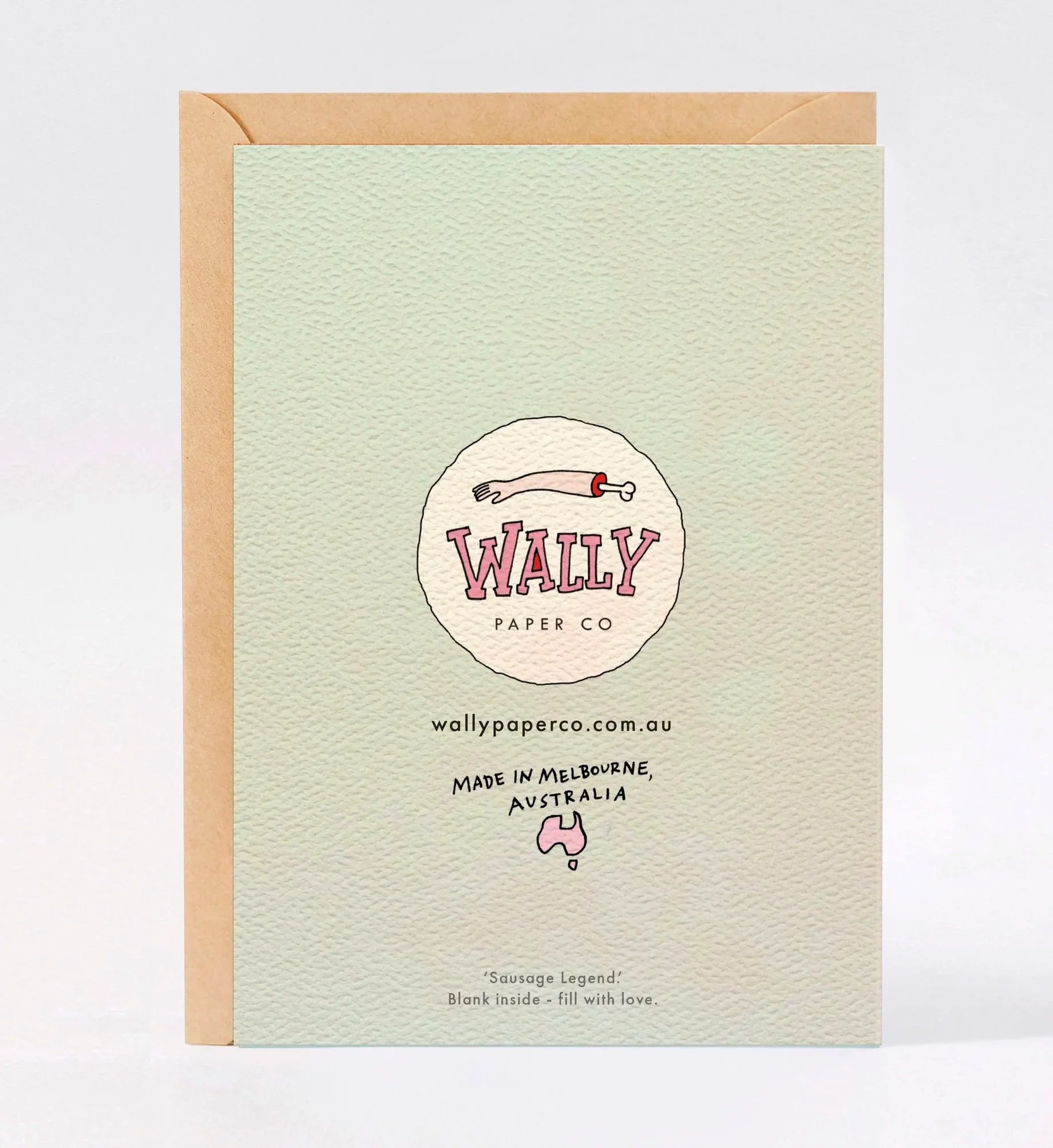 Father's day card - Australian made funny dad card - Sausage Legend by Wally Paper Co Melbourne - made in Australia