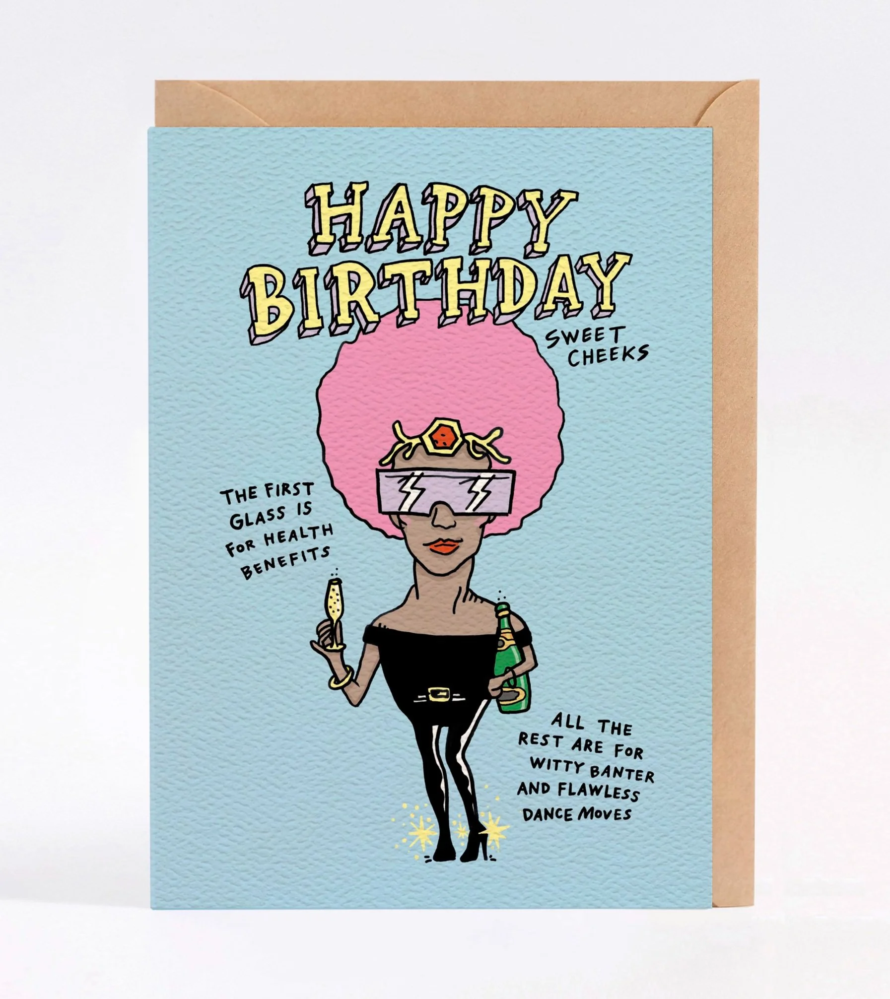 Funny womens birthday card called Witty Banter by Wally Paper Co Melbourne funny greeting cards made in Australia