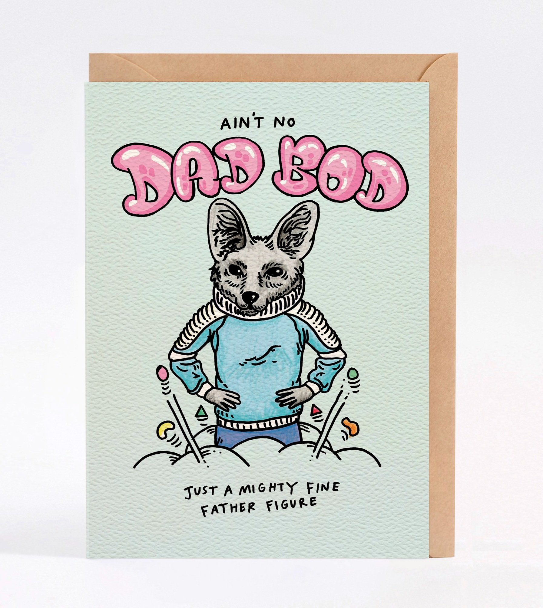 Funny Fathers Day card - funny dad birthday card - Australian made fathers day card - Dad Bod by Wally Paper Co Melbourne - made in Australia