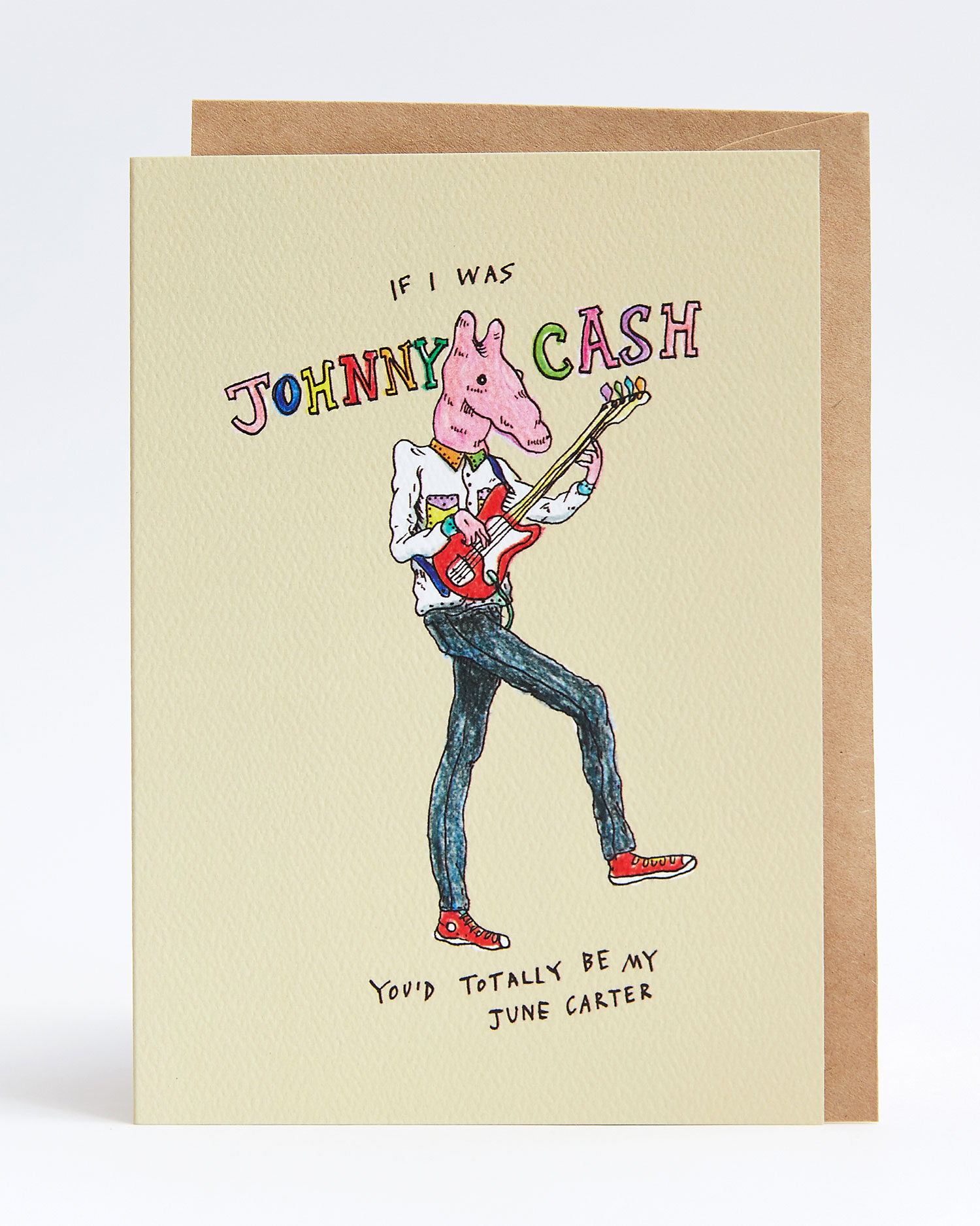 Johnny Cash Love Card Friendship Card Valentine's Card Funny Birthday Card Anniversary Card Detail Wally Paper Co Melbourne Australia