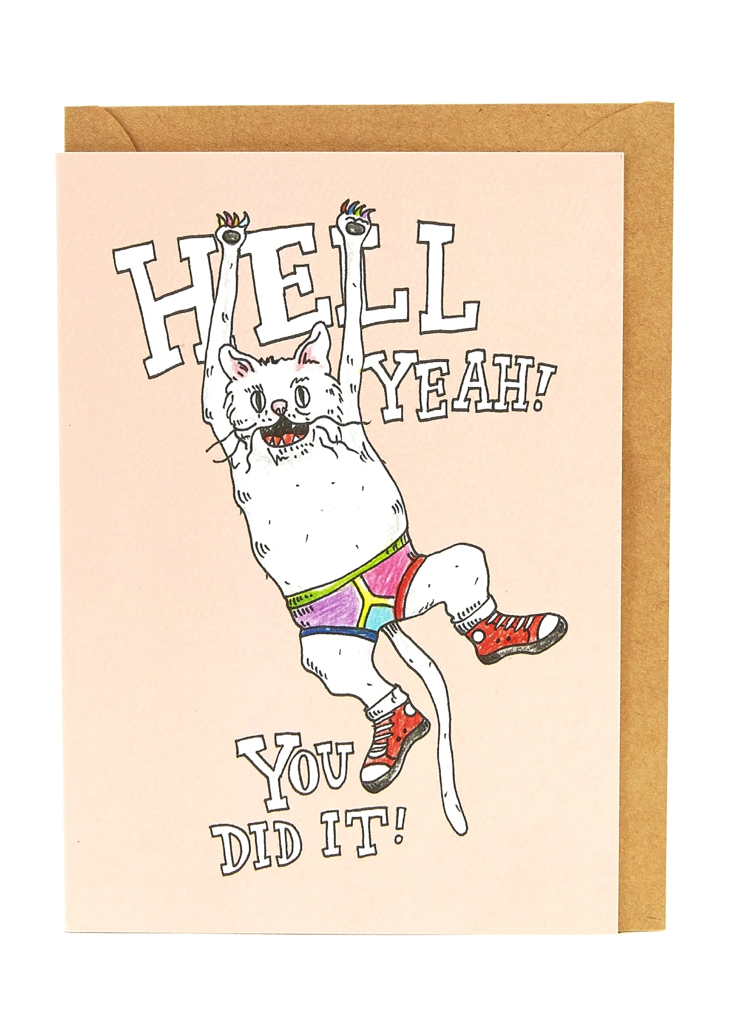 Hell Yeah Cat Congratulations Card Wally Paper Co Melbourne Australia