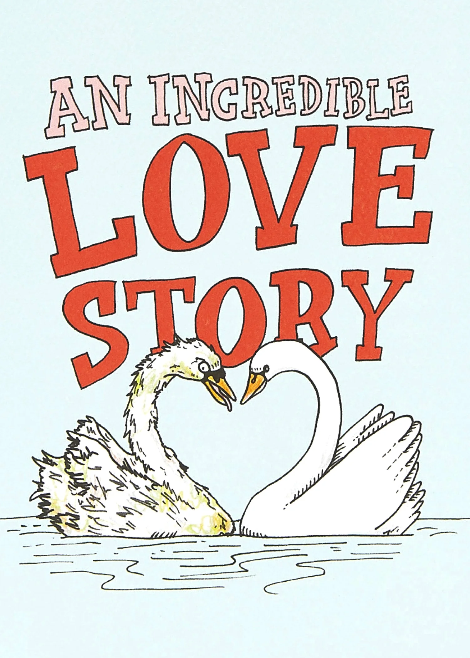 Swan Love Story Valentine's Card Wedding Card Engagement Card Funny Wedding Card Funny Engagement Card Detail Wally Paper Co Melbourne Australia