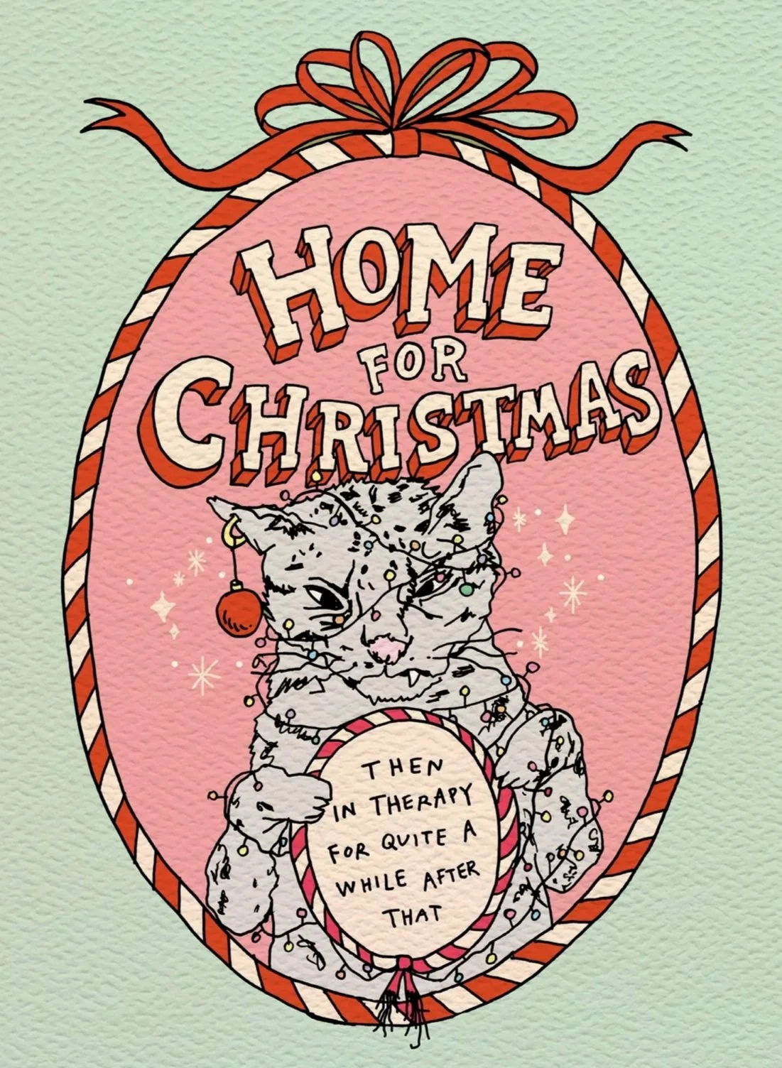 Christmas card - funny Christmas card - Australian made Christmas card - Therapy by Wally Paper Co Melbourne - made in Australia