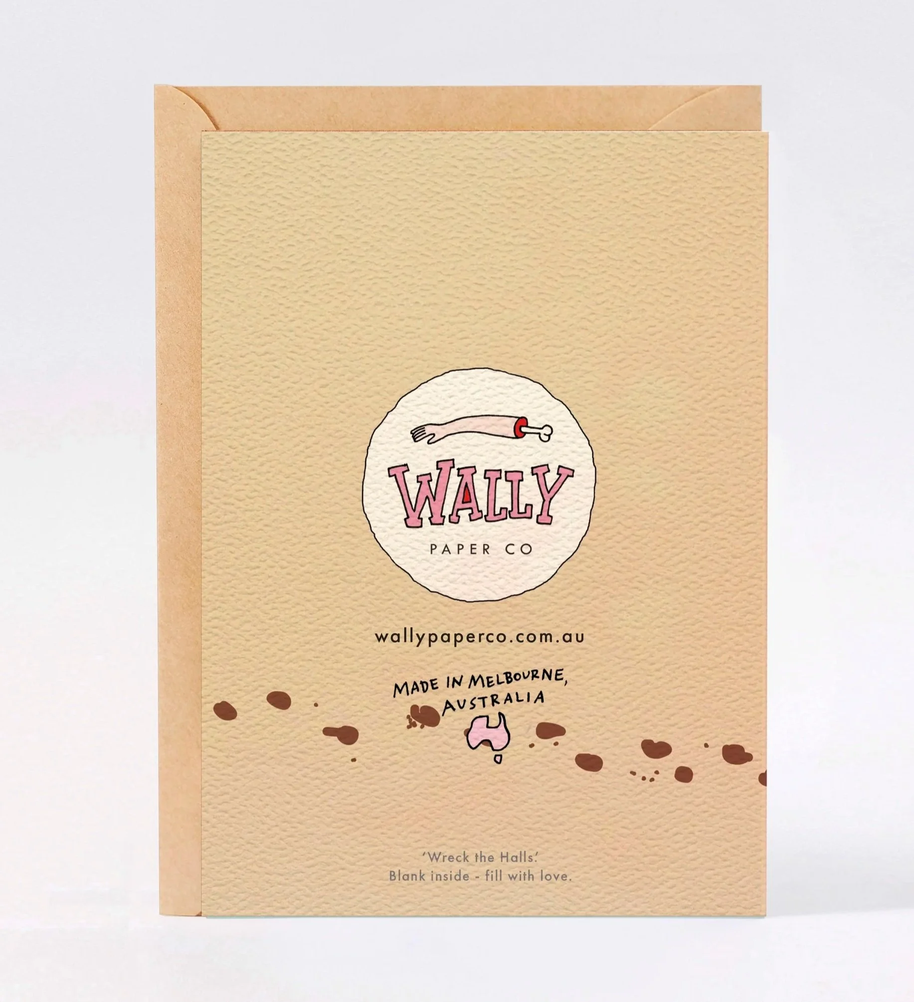 Christmas card - funny Christmas card - Australian made Christmas card - dog lovers Christmas card - Wreck the Halls by Wally Paper Co Melbourne - made in Australia