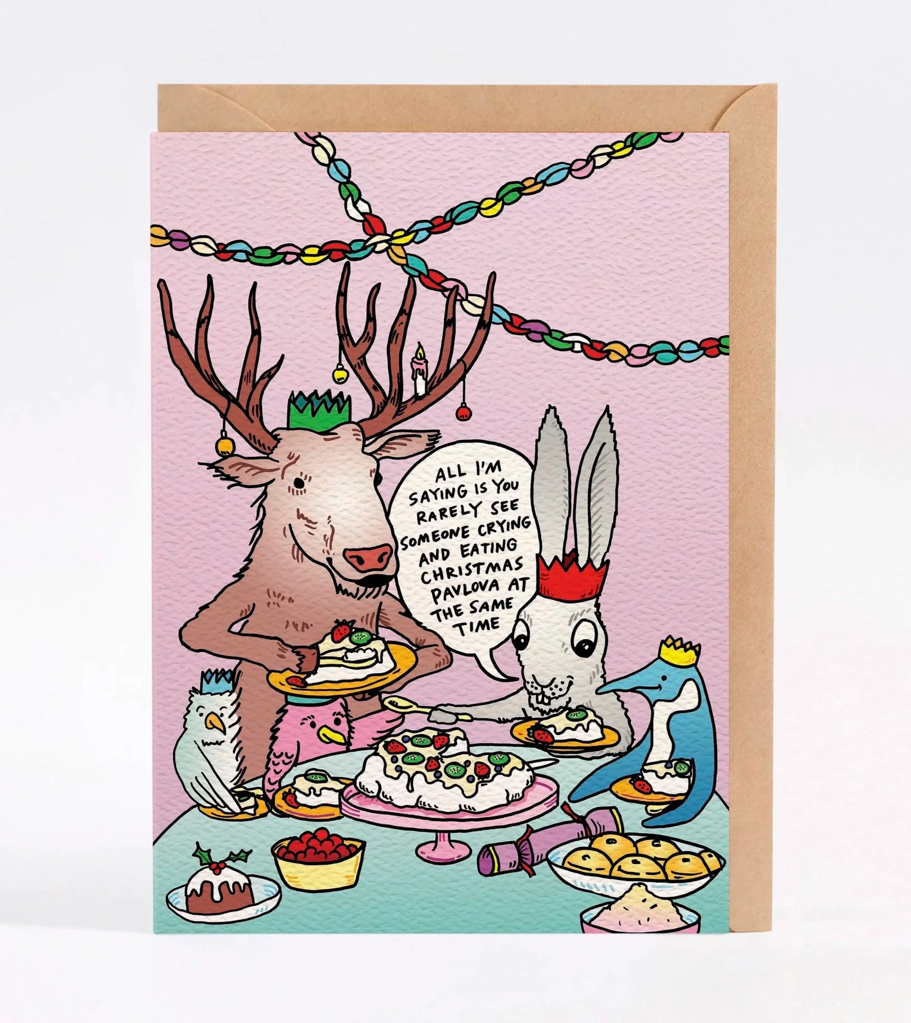 Christmas card - funny Christmas card - Australian made Christmas card - Pavlova by Wally Paper Co Melbourne - made in Australia