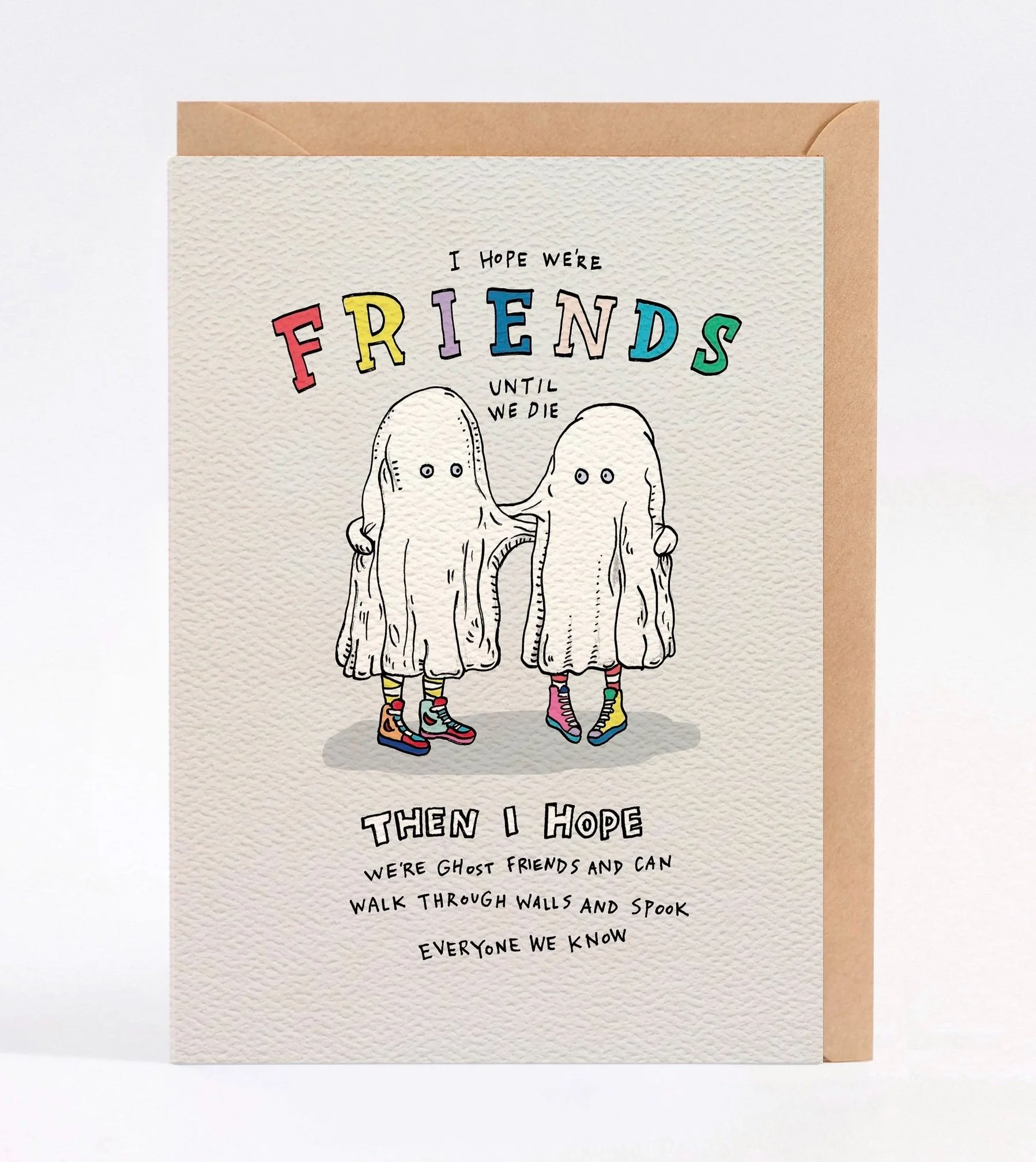 Birthday card friendship card bff card Ghost Friends by Wally Paper Co Melbourne made in Australia