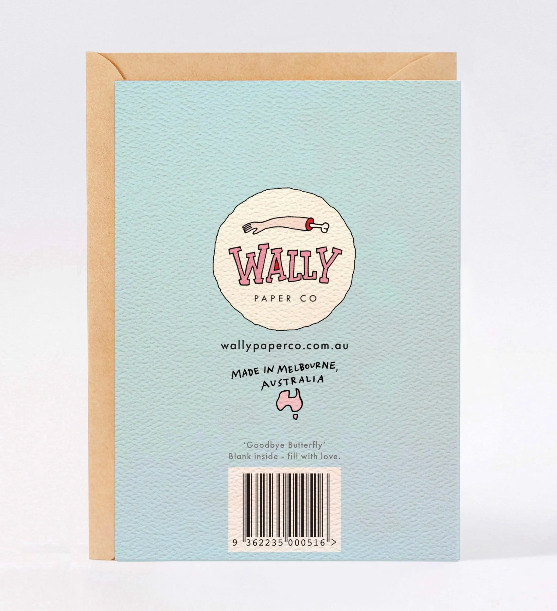 Goodbye card - funny goodbye card - Australian made goodbye card - Goodbye Butterfly by Wally Paper Co Melbourne - made in Australia